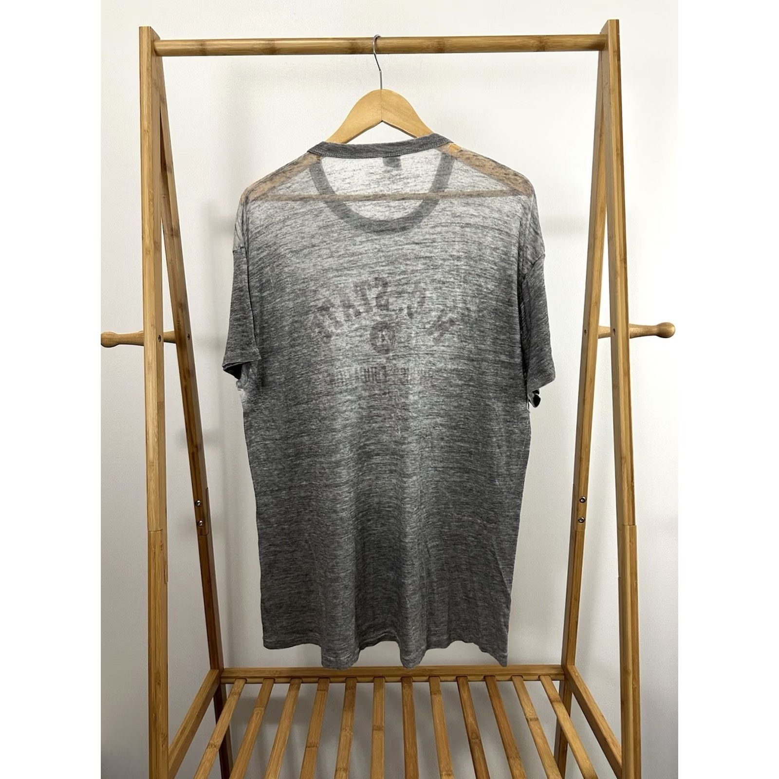 Russell Athletic VINTAGE NC State Wolfpack T-Shirt XL Gray Worn Paper Thin Super Thin Burnout Tri-Blend Mens Size US XL / EU 56 / 4 - 2 Thumbnail