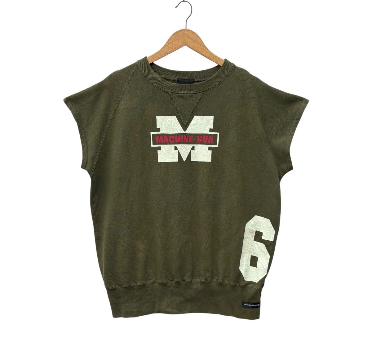 Japanese Brand Acoustic Japan Sleeveless Machine Gun Logo Faded Sweatshirt Size US L / EU 52-54 / 3 - 2 Thumbnail