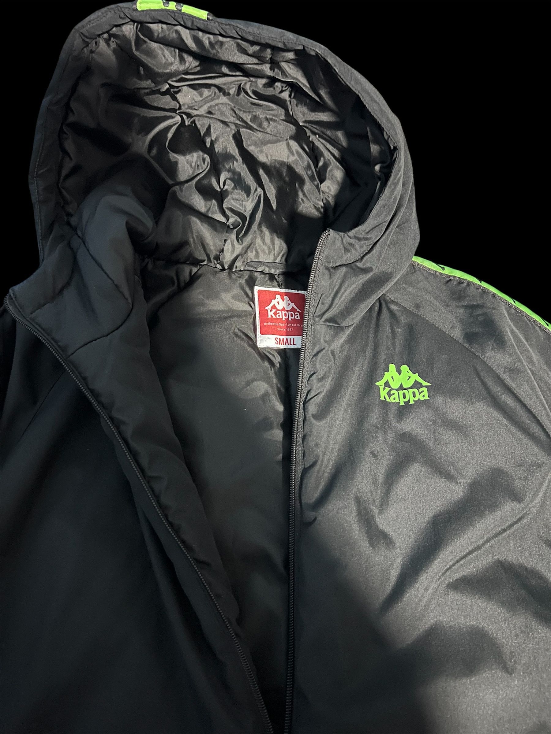 Kappa Kappa Padded Logo Jacket – Black/Neon Green Size US S / EU 44-46 / 1 - 3 Thumbnail