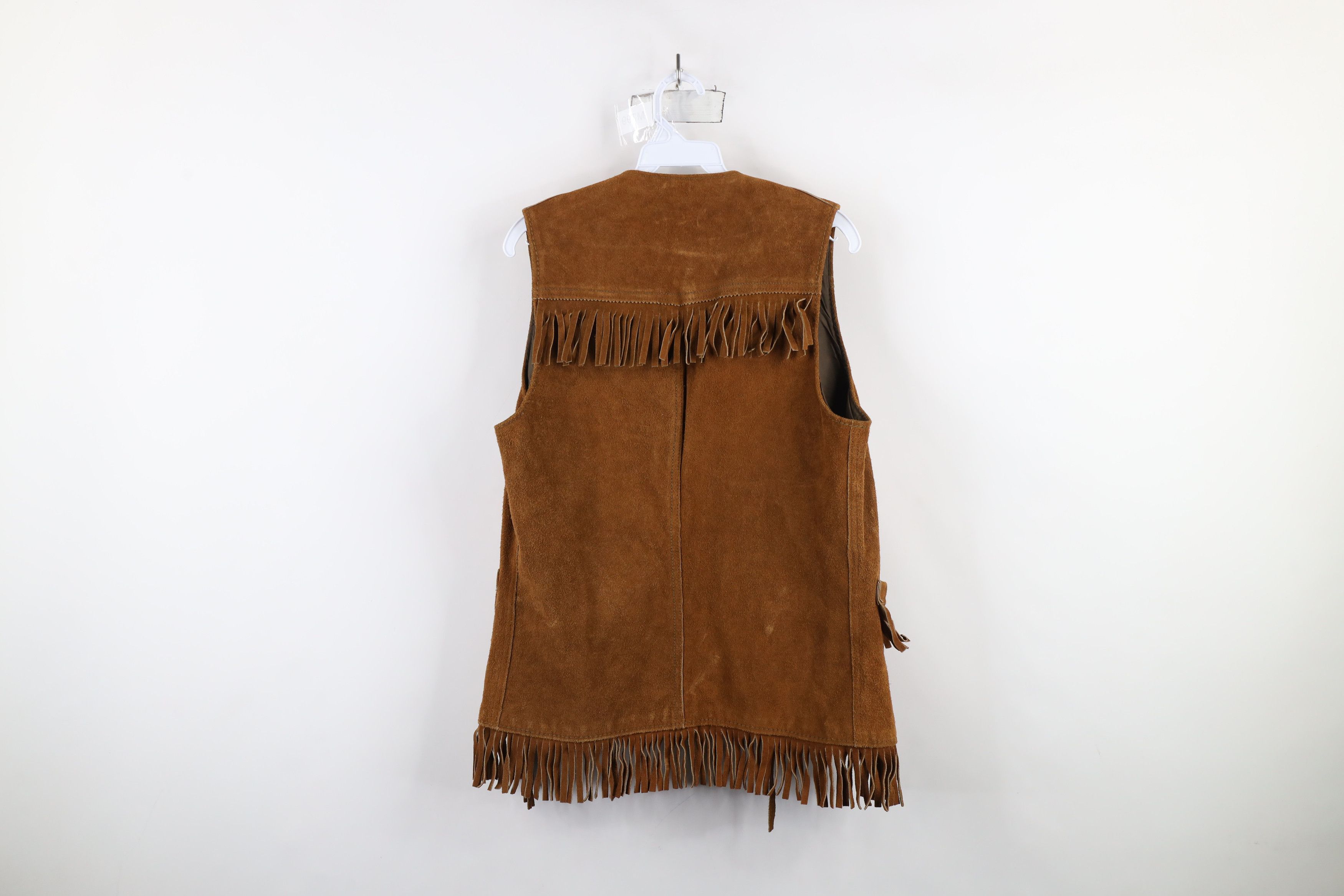Vintage Vintage 60s 70s Brill Bros Fringed Suede Leather Vest USA Size US S / EU 44-46 / 1 - 12 Thumbnail
