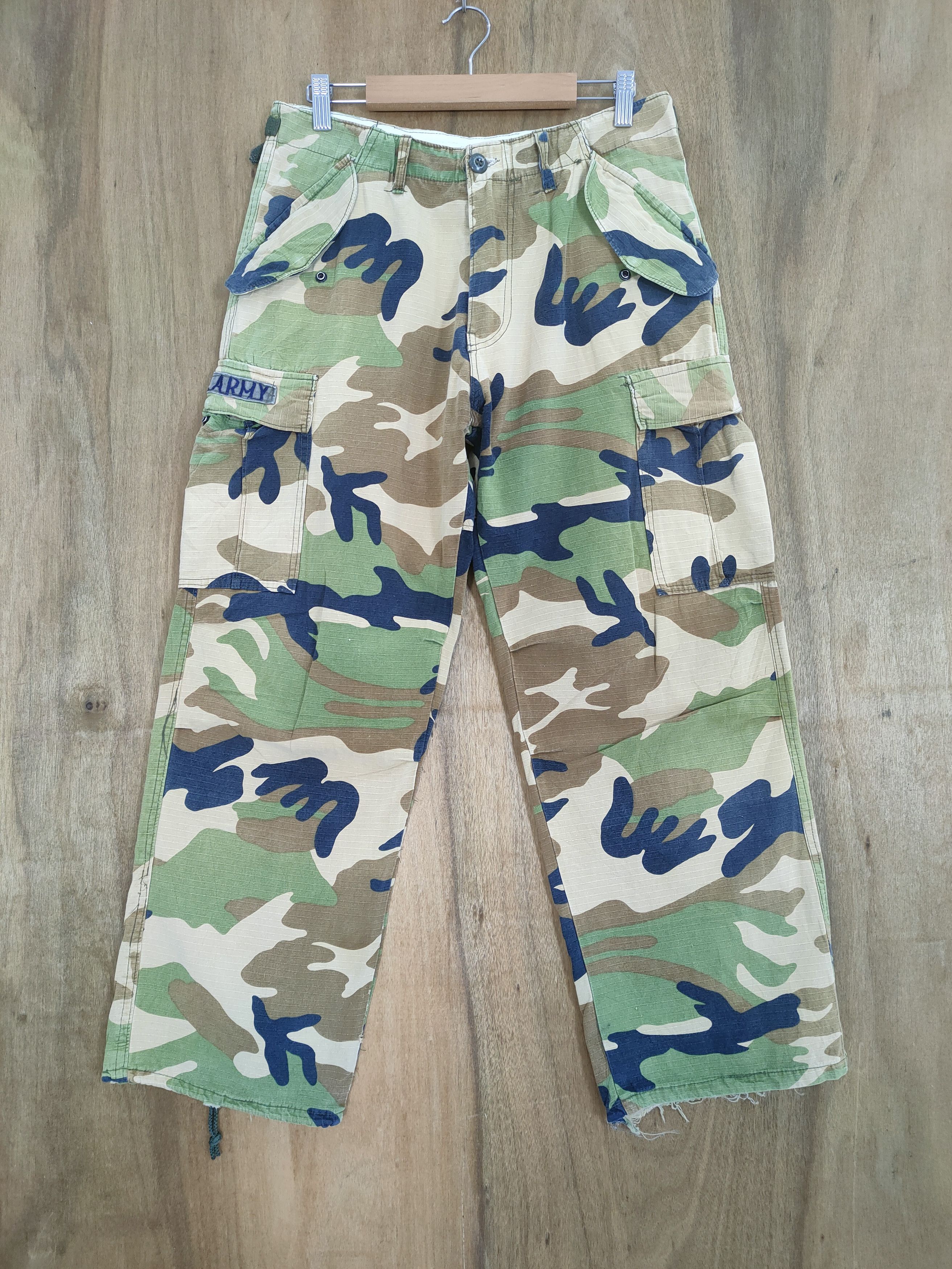 Vintage MILITARY CAMO CARGO PANTS Size US 30 / EU 46 - 1 Thumbnail