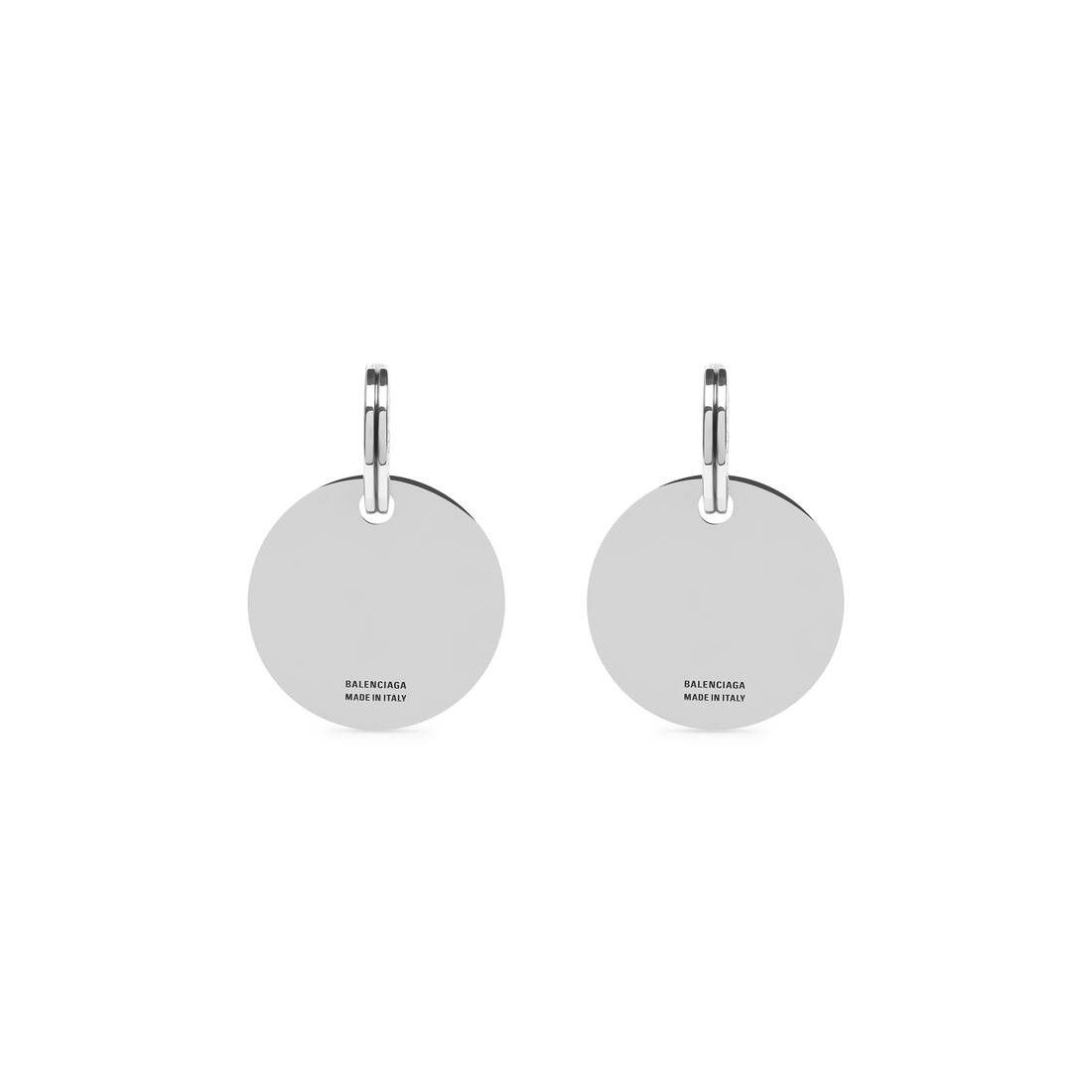 Balenciaga o1in1g0724 Size : OS / Cities Paris Earrings in Silver Size ONE SIZE - 2 Thumbnail