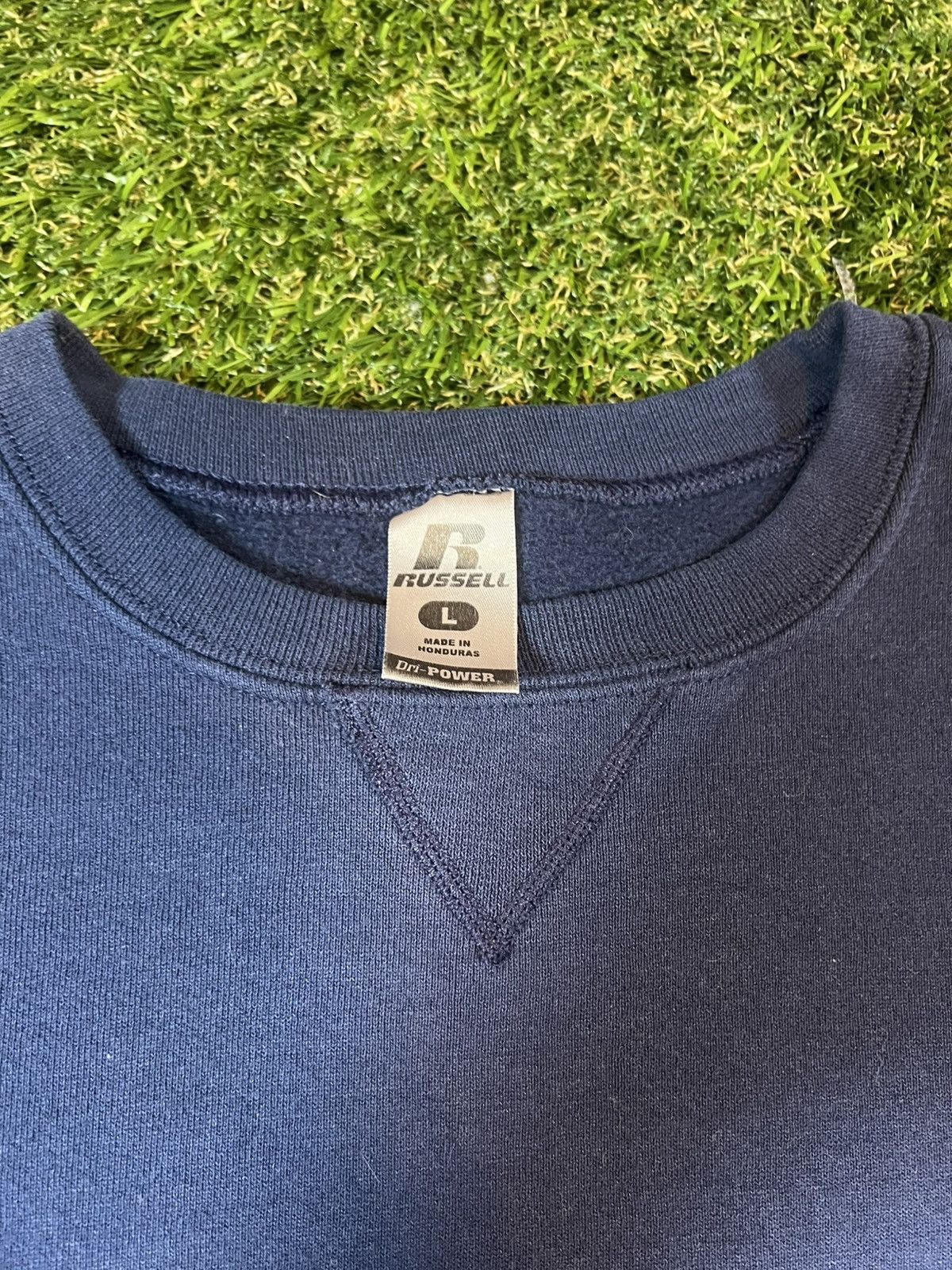 Russell Athletic Vintage 90s Faded Navy Boxy Russell Essential Fall Crewneck Size US L / EU 52-54 / 3 - 4 Thumbnail