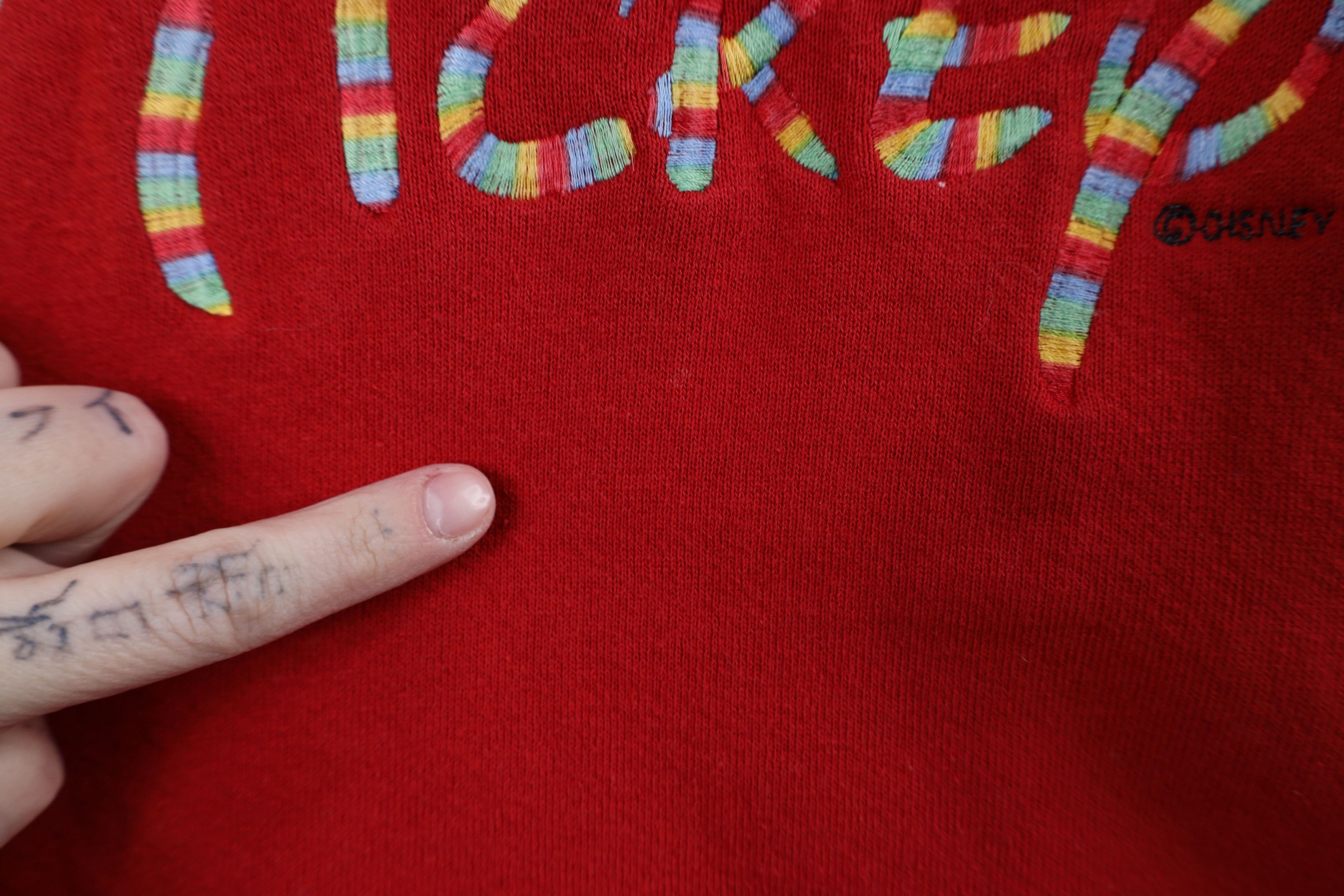 Disney × Vintage Vintage 90s Disney Rainbow Striped Mickey Mouse Sweatshirt Size US XL / EU 56 / 4 - 6 Thumbnail