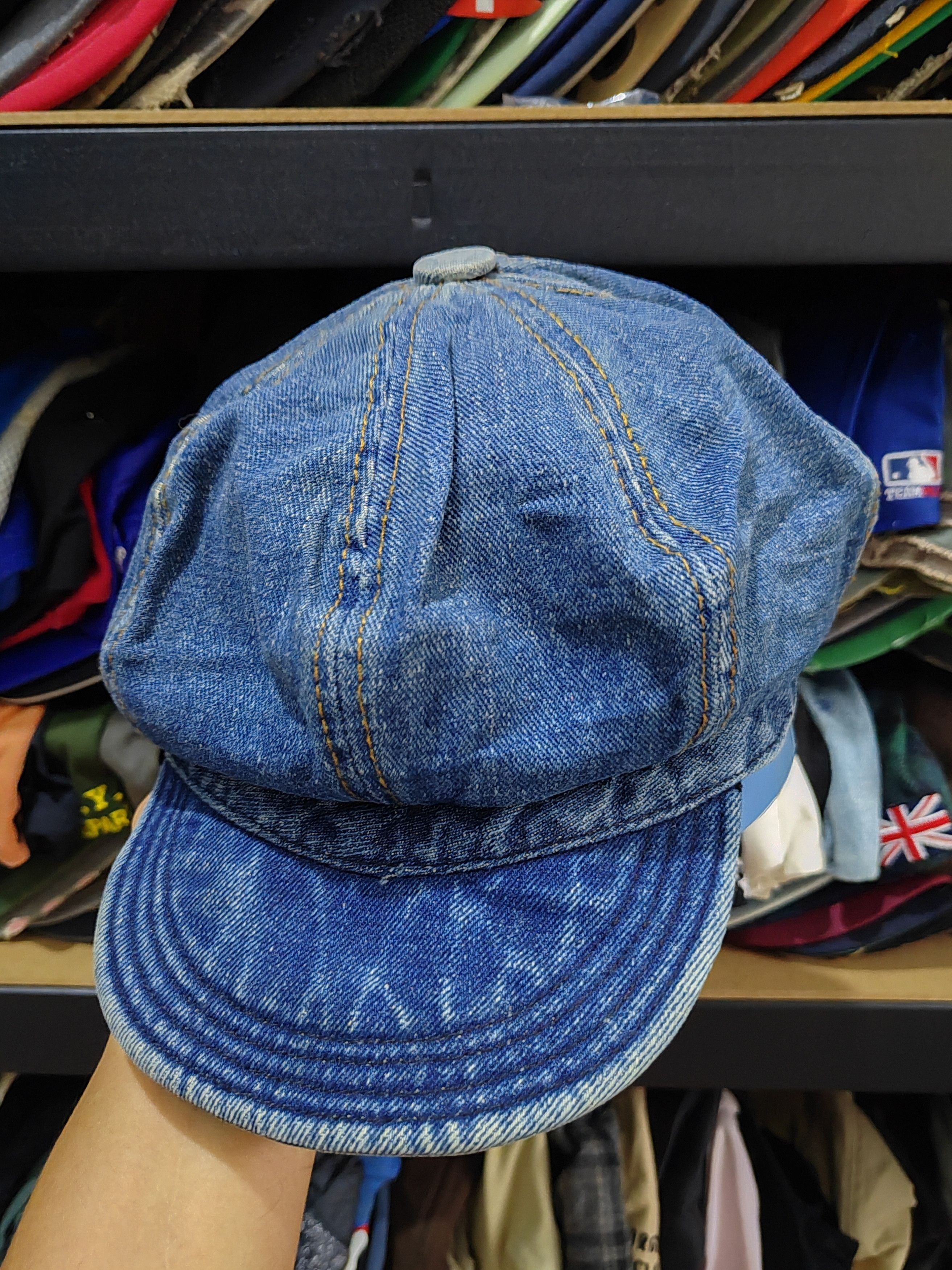 Japanese Brand Vintage Japanese Denim Style Hat Cap Size ONE SIZE - 2 Thumbnail
