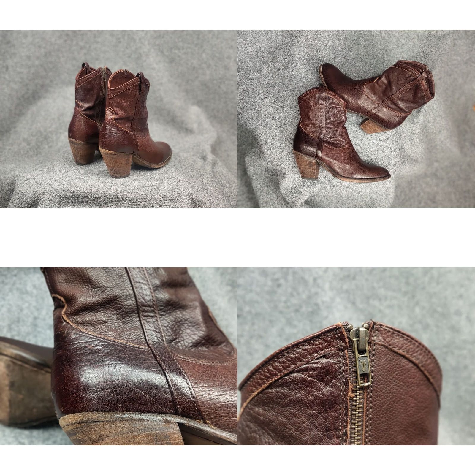 Frye Frye Design Tailor Boot Ankle Leather Brown Zip Boots Boots Size 32" / US 10 / IT 46 - 9 Thumbnail