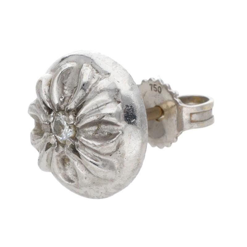 Chrome Hearts chrome hearts diamond 18K White Gold Stud Cross earring Size ONE SIZE - 1 Thumbnail