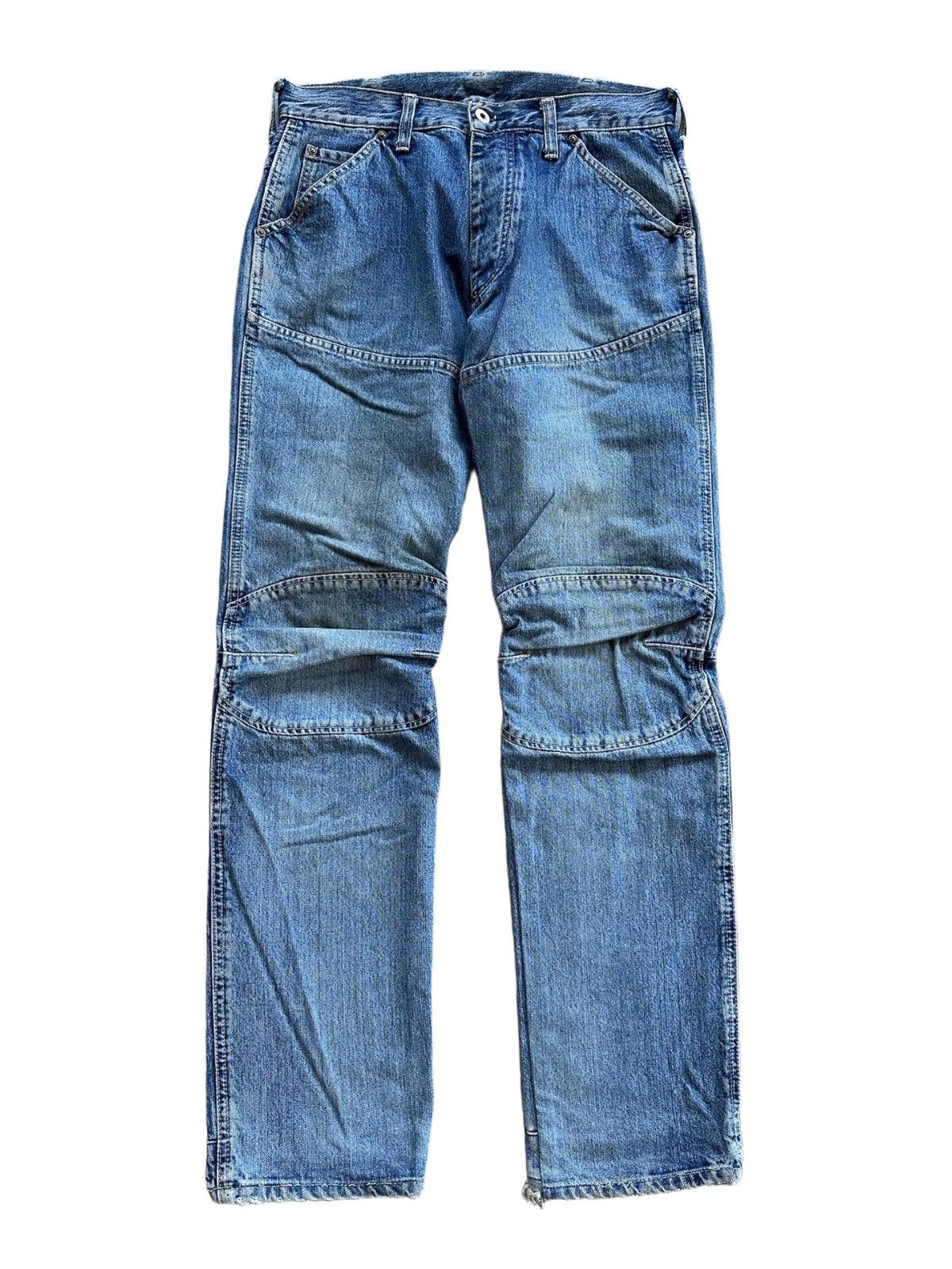 G-Star Vintage G Star Raw Denim Jeans Elwood Double Knee Size US 31 - 1 Thumbnail