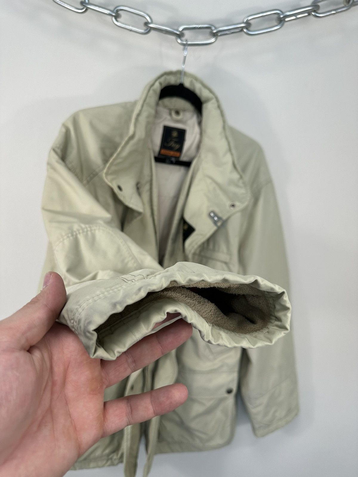 Fay Vintage Fay Stadium For Ema Cream Luxury Nylon Coat Jacket Size US L / EU 52-54 / 3 - 10 Thumbnail