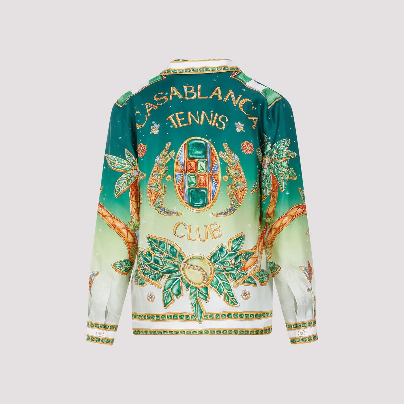 Casablanca o1mle0126 Cuban Collar Long Sleeve Shirt in Multicolor Size US M / EU 48-50 / 2 - 2 Thumbnail