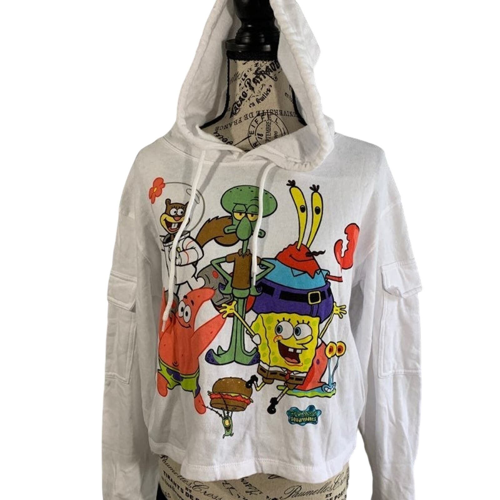Nickelodeon Nickelodeon SpongeBob SquarePants Cropped Hoodie Women Sz M Size M / US 6-8 / IT 42-44 - 1 Thumbnail