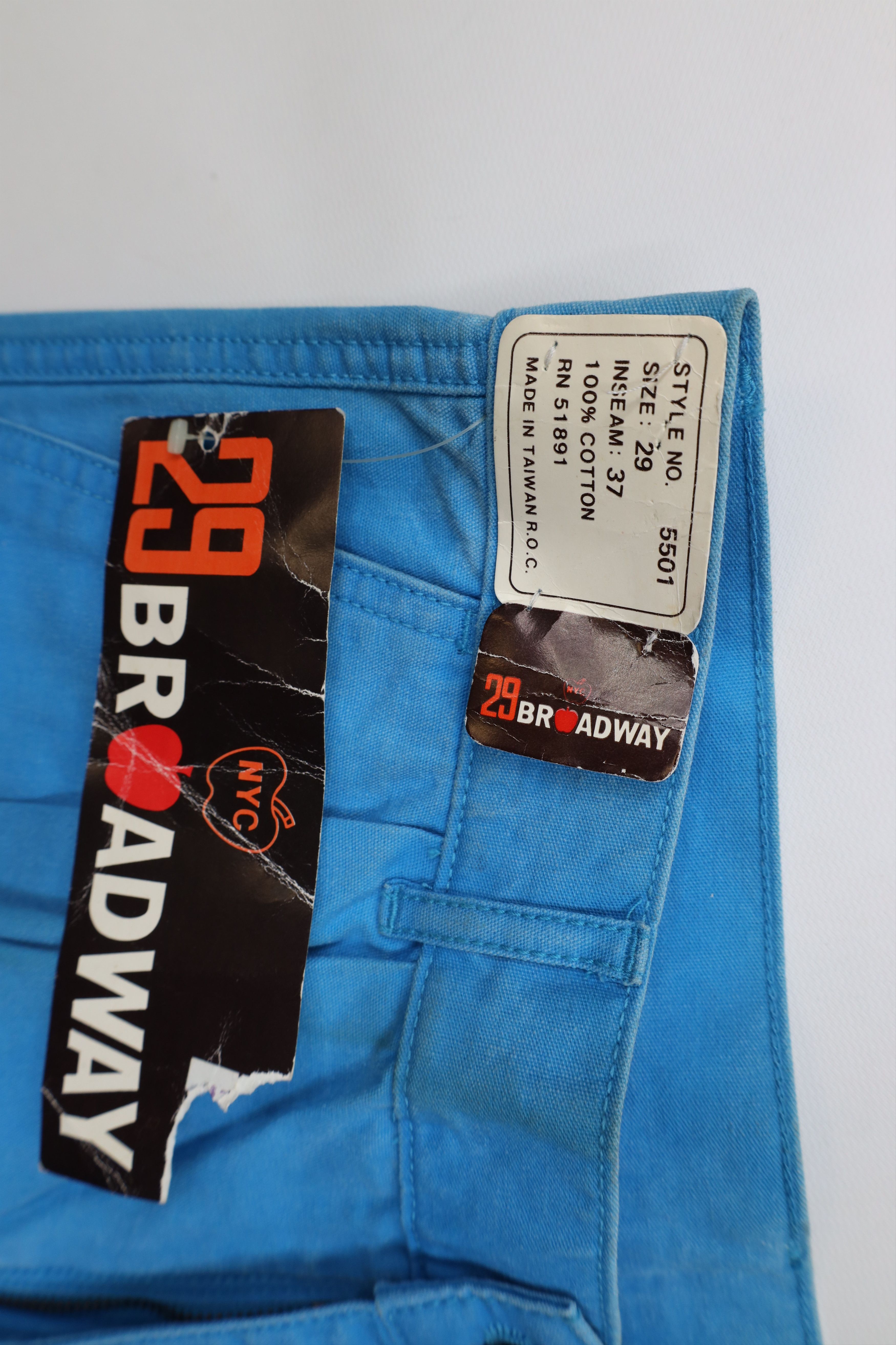 Vintage Deadstock Vintage 80s 90s Streetwear Straight Leg Pants Blue Size US 29 - 9 Thumbnail