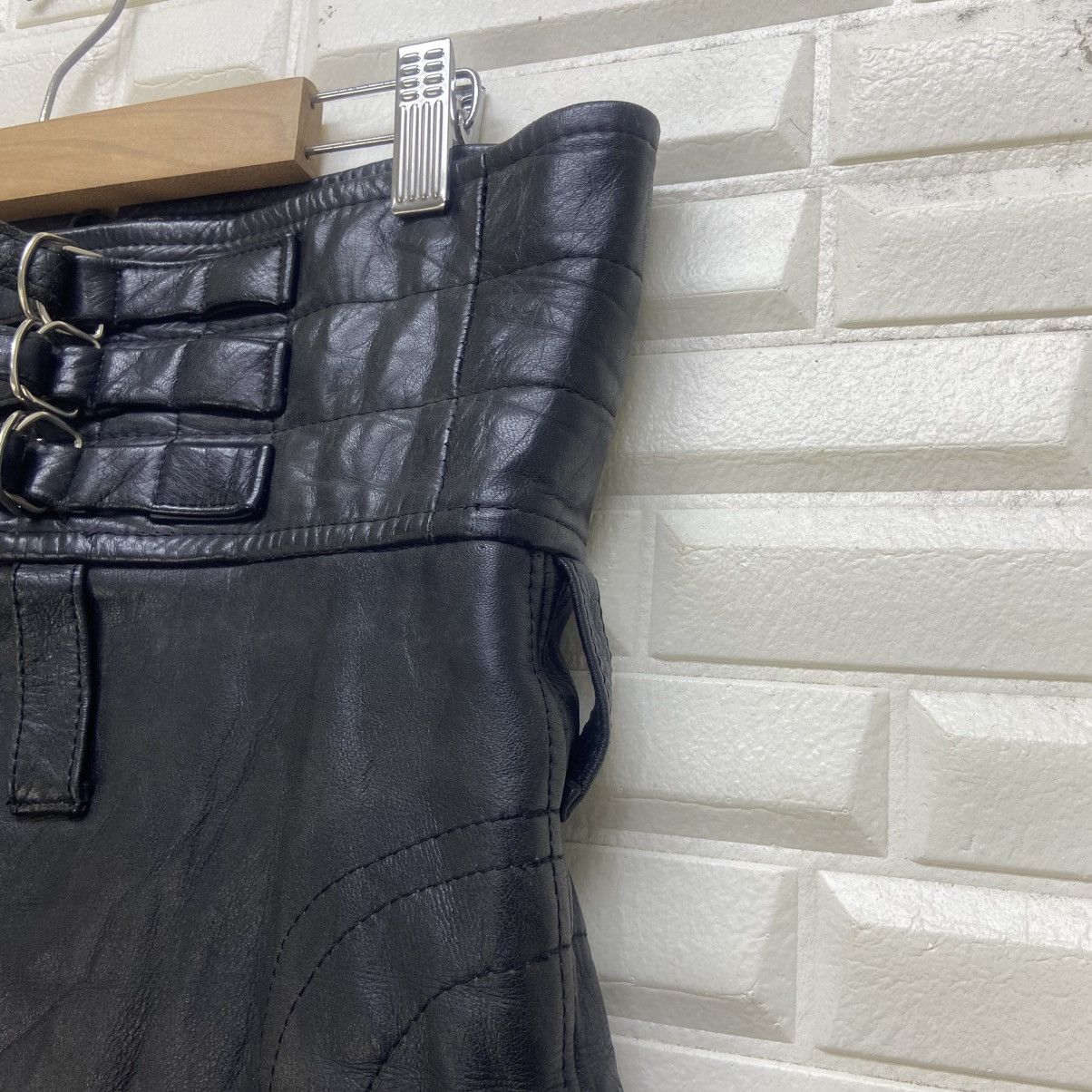 Japanese Brand Vintage Japanese Brand Fremantle Lace Leather Biker Pants Size US 30 / EU 46 - 14 Thumbnail