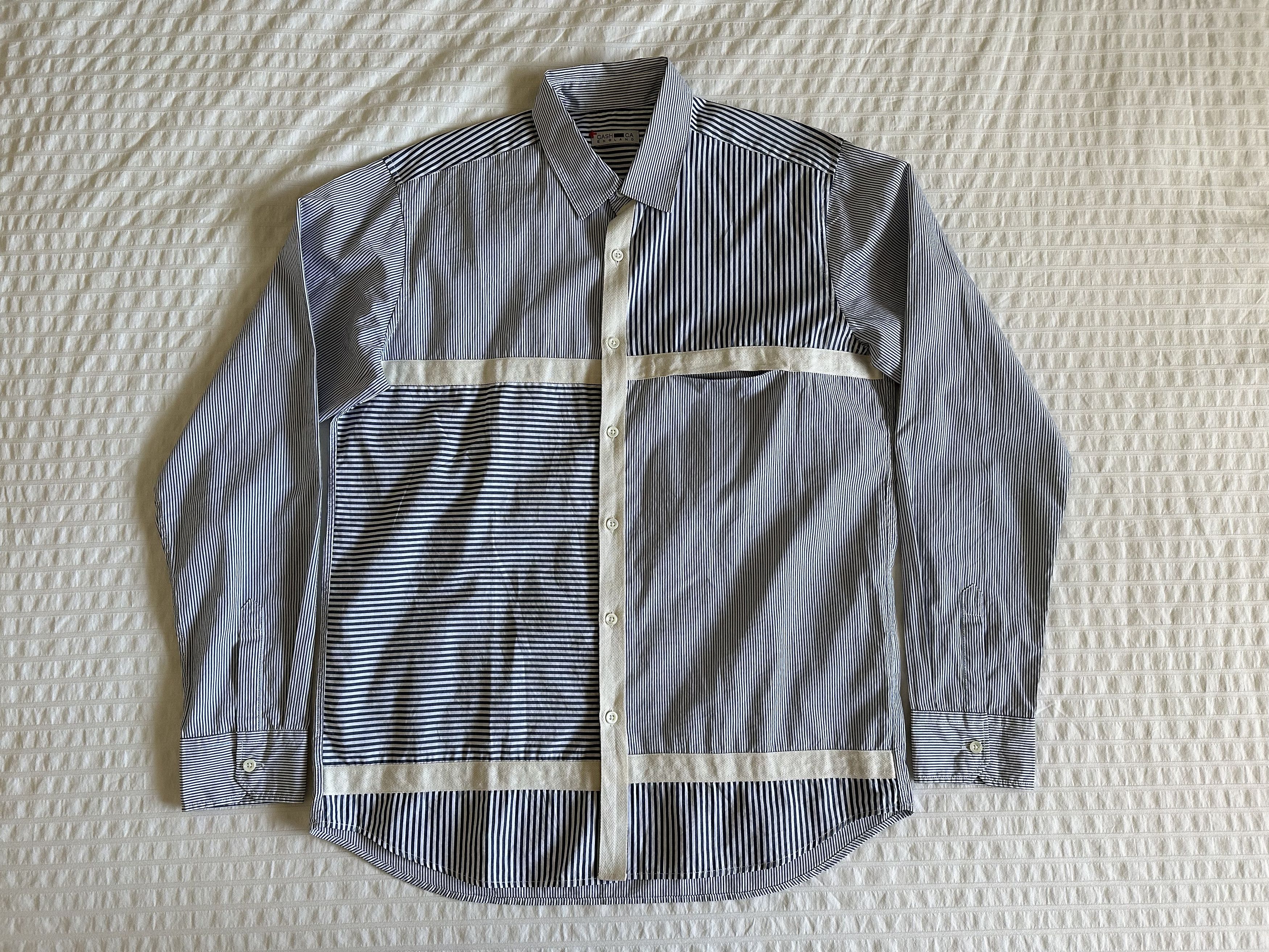 CASH CA Striped Mondrian Shirt Size US XL / EU 56 / 4 - 4 Thumbnail