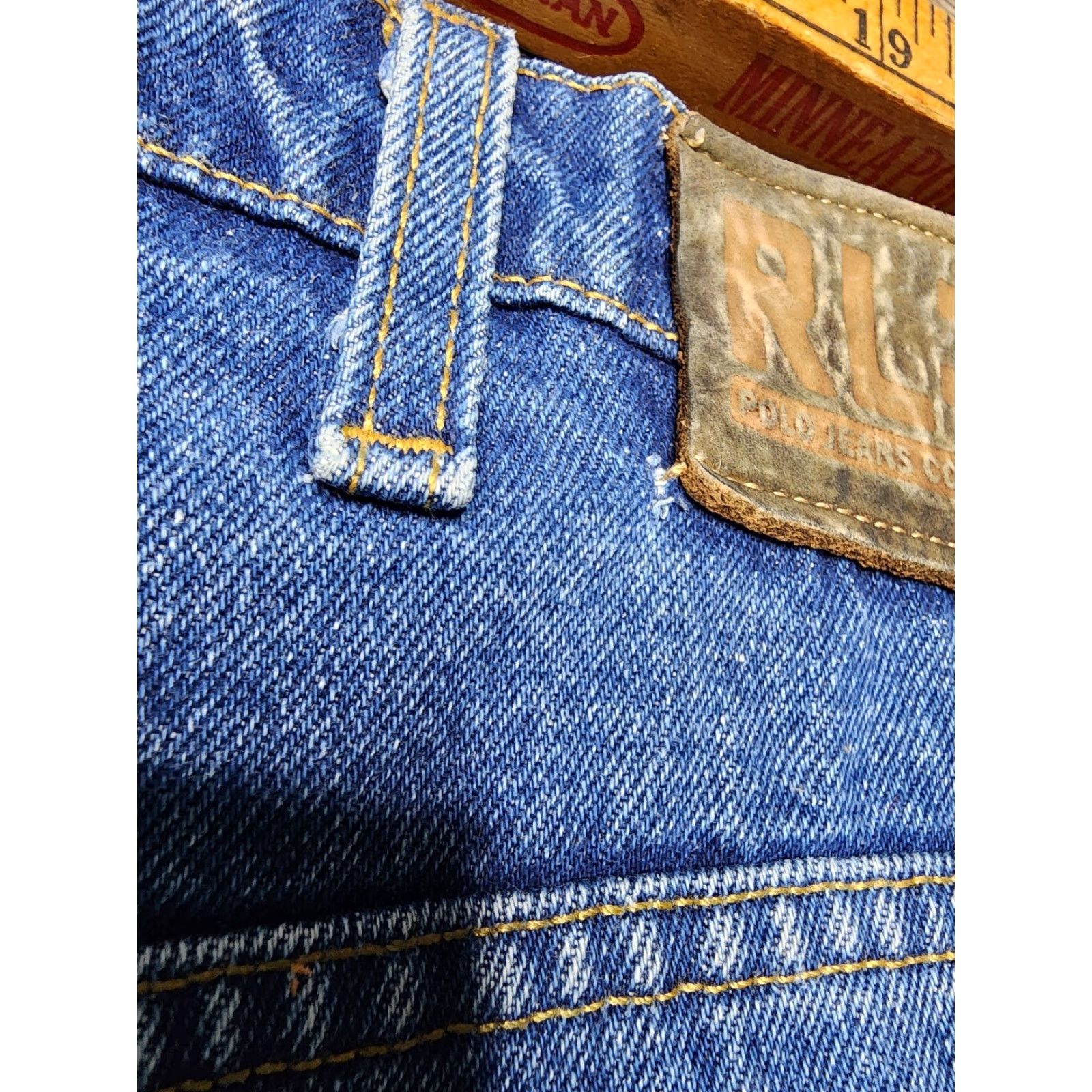 Polo Ralph Lauren VINTAGE Polo Ralph Lauren Mens Jeans 44x29 Denim Distressed Slim Fit Cotton 1990s USA Size US XXL / EU 58 / 5 - 6 Thumbnail