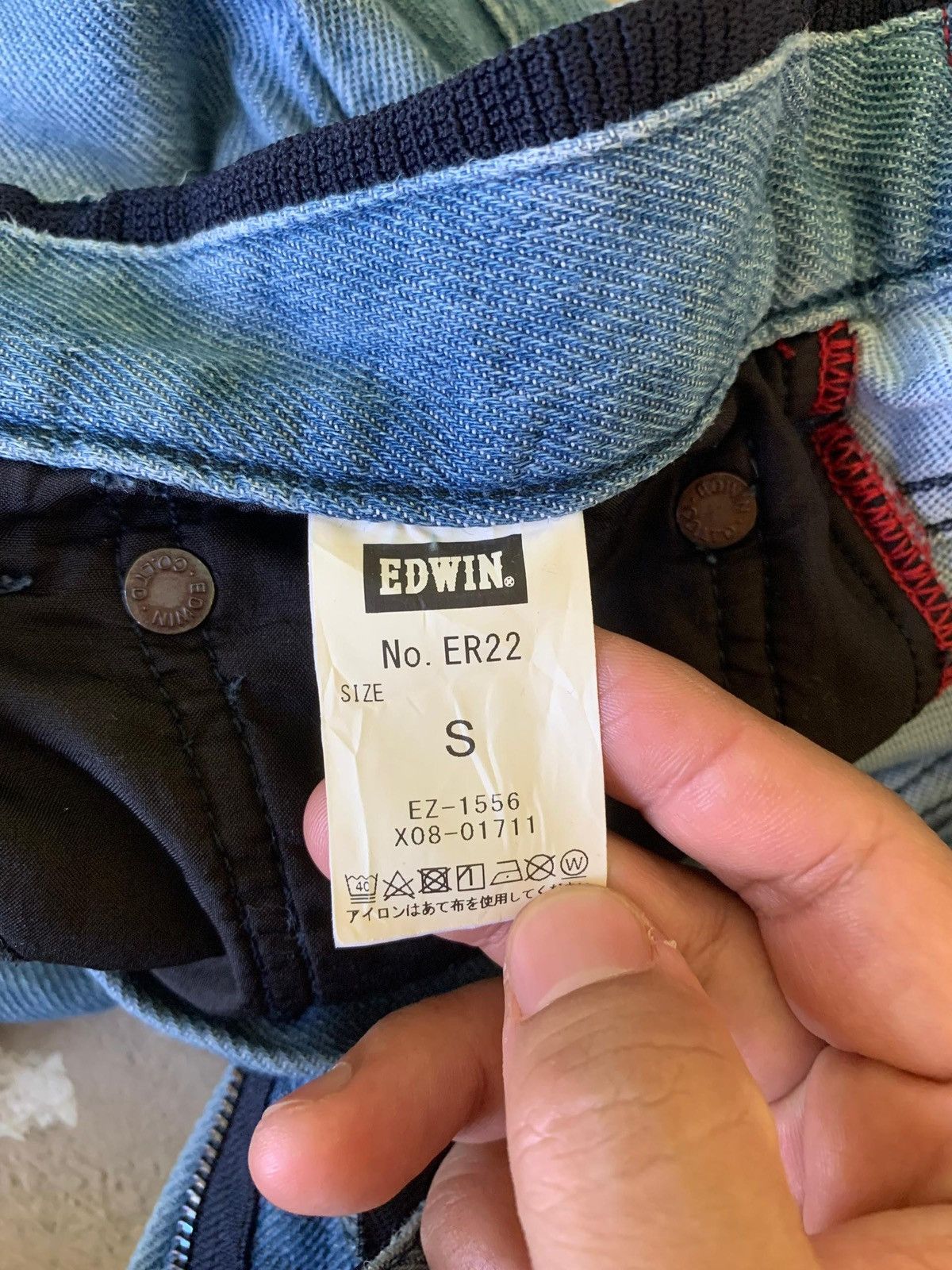 Edwin Edwin Jersey Repaired Knee Distressed Denim Size US 30 / EU 46 - 8 Thumbnail