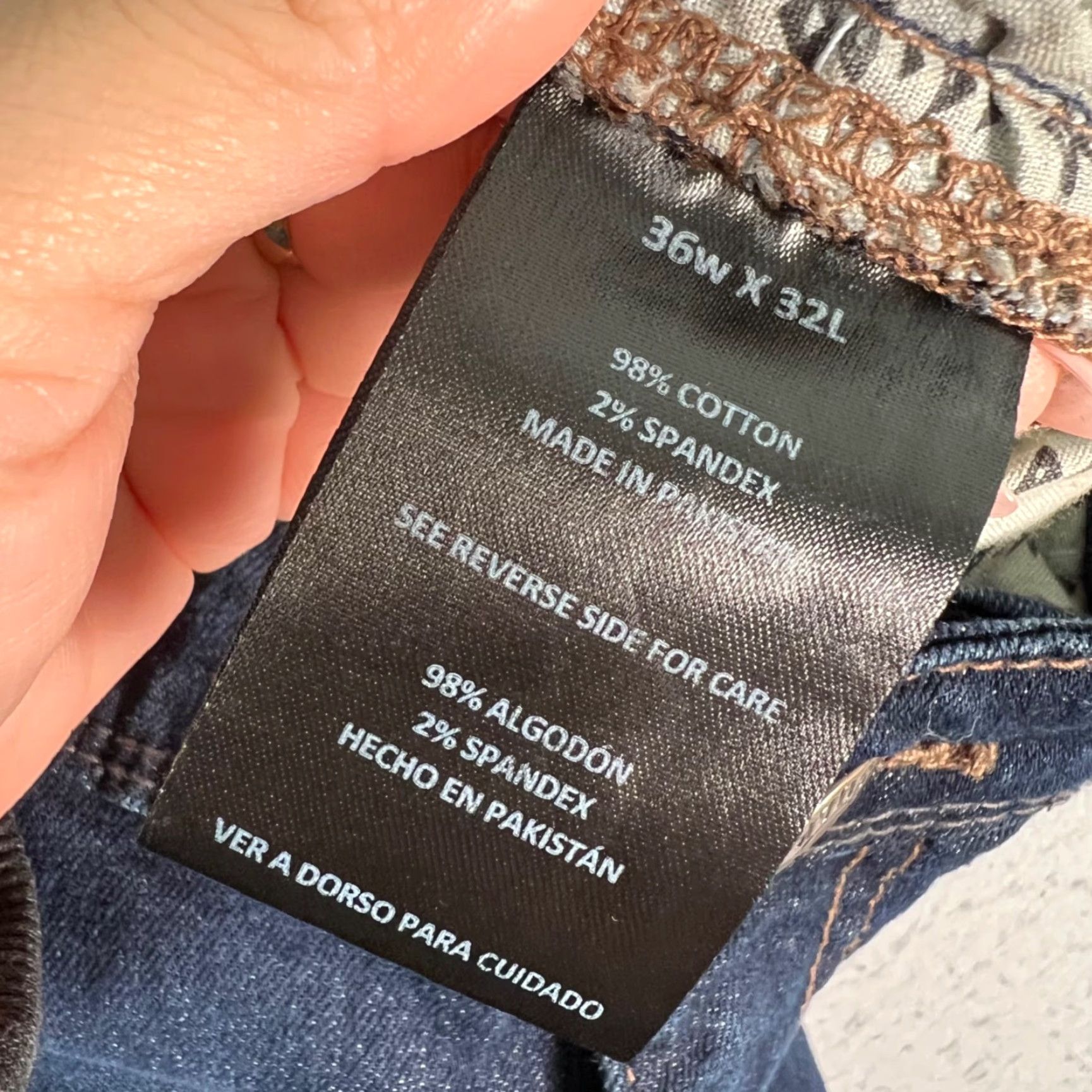 Vintage Copper & Oak Mens Jeans 36x32 Slim Straight Denim Blue Cotton Spandex 5-Pocket Casual Regular Rise Mid 10-12 Inseam 32in Blue Jeans Mens Size US 36 / EU 52 - 5 Thumbnail