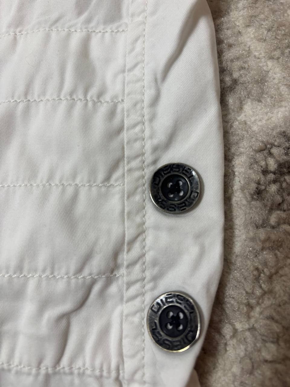 Diesel Diesel White Cargo Pants – Size 29 – Y2K Utility Style Size 29" - 9 Thumbnail
