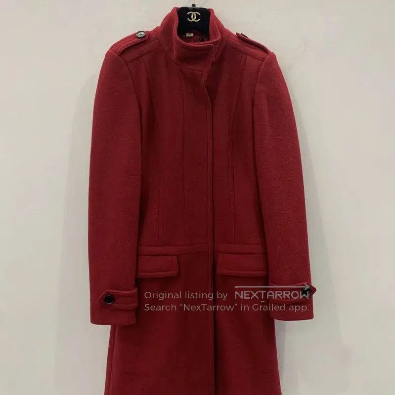 Burberry Burberry Red Wool Women's Coat XS. Size XS / US 0-2 / IT 36-38 - 1 Thumbnail