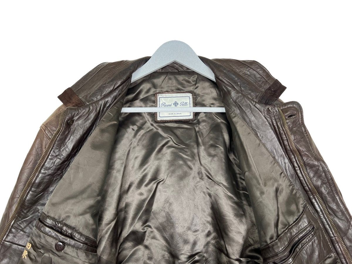 Designer 🔥 VINTAGE RICARD PELLS LEATHER JACKET MADE IN SPAIN Size US M / EU 48-50 / 2 - 11 Thumbnail