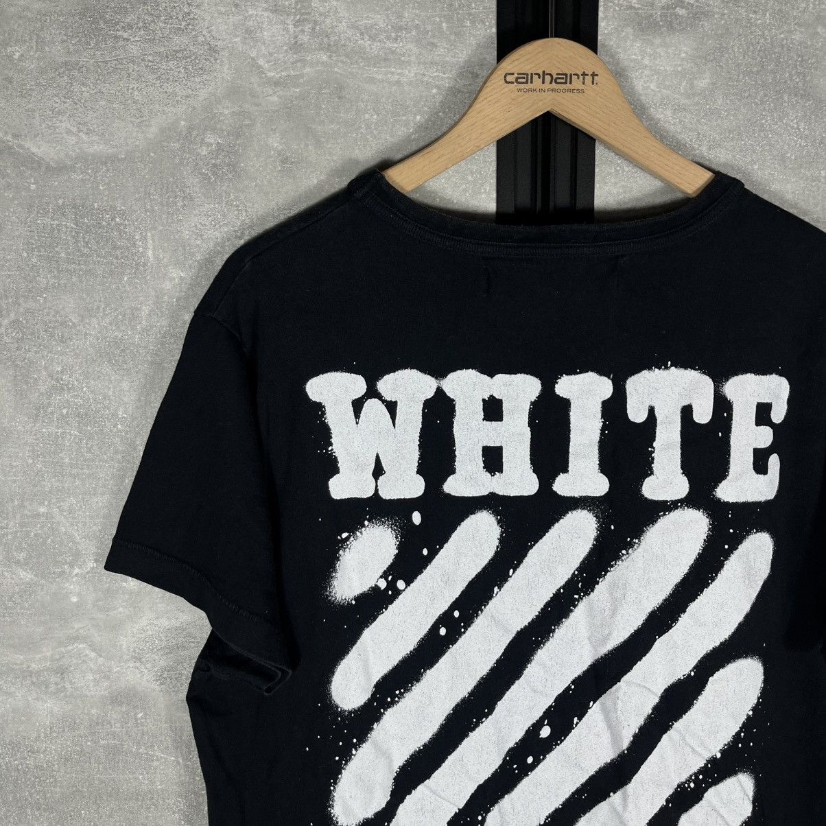 Off-White OFF WHITE SPRAY DIAGONAL VINTAGE TEE TSHIRT VIRGIL ABLOH Size US L / EU 52-54 / 3 - 2 Thumbnail