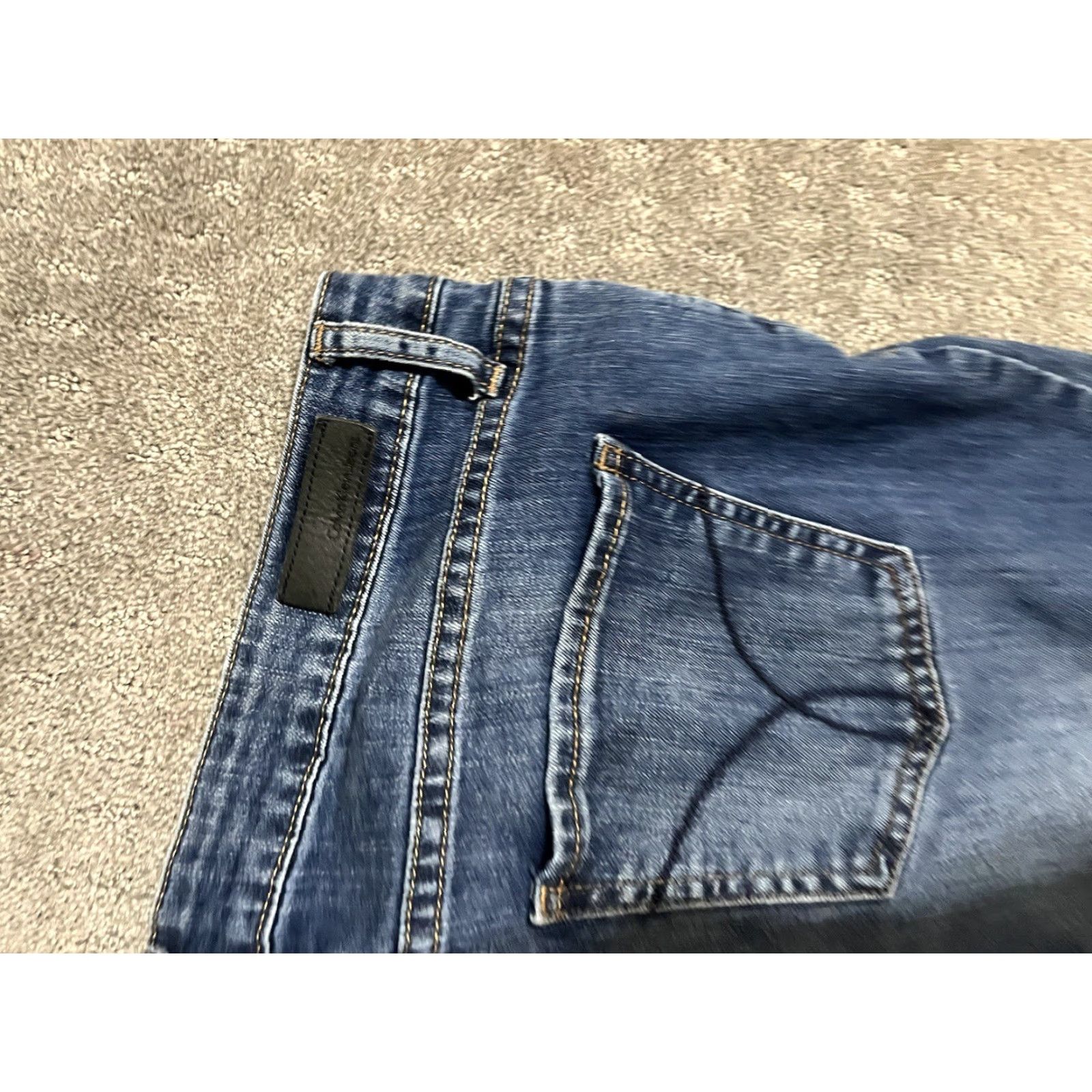 Calvin Klein VINTAGE Calvin Klein Women Jeans Skinny Low Rise Medium Wash Ripped Blue 31x27.5 Size 24" / US 00 / IT 34 - 3 Thumbnail