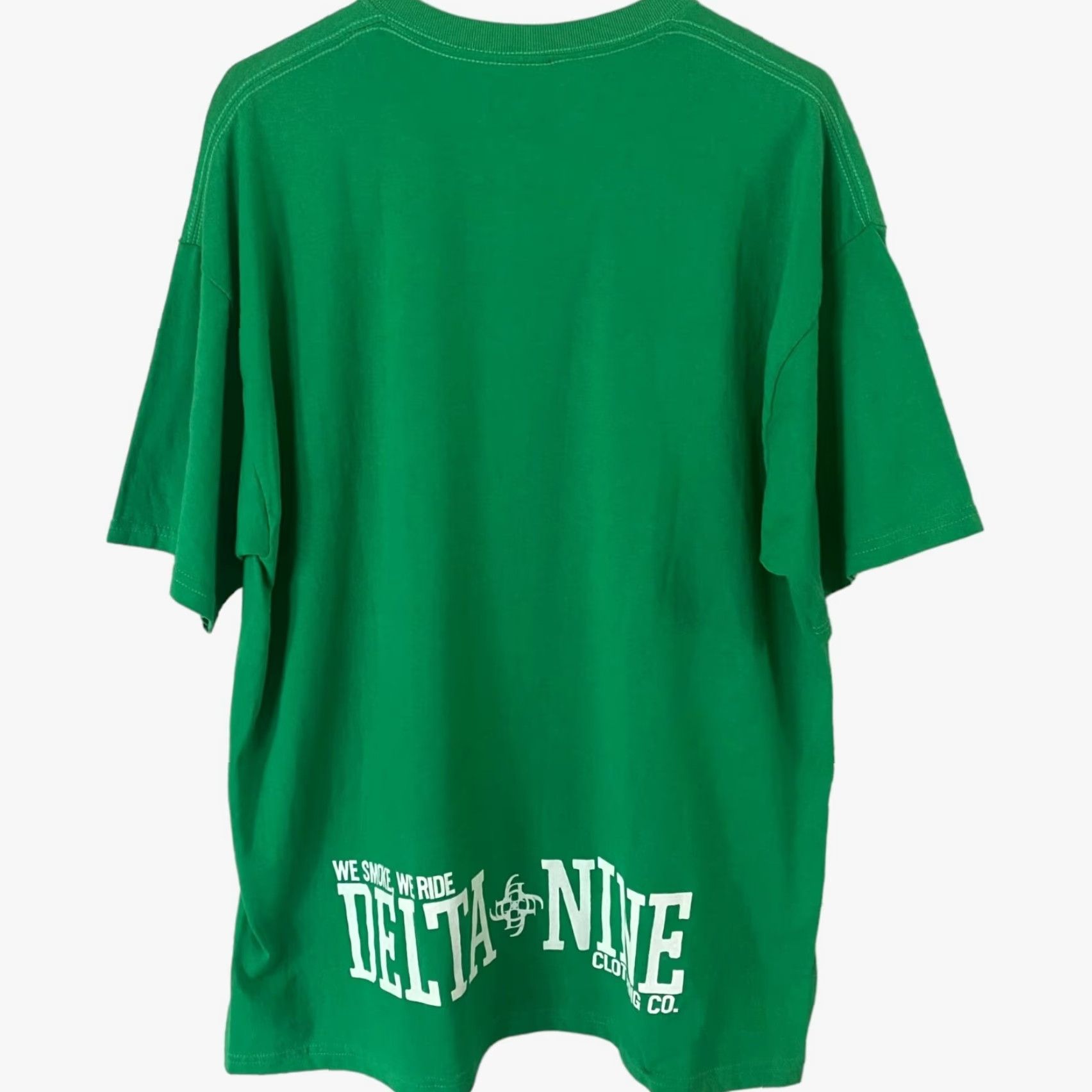 Delta VINTAGE Delta 9ine Stoner Snowboarding Team T-Shirt Green Short Sleeve Cannabis Tee XL New Size US XL / EU 56 / 4 - 4 Thumbnail
