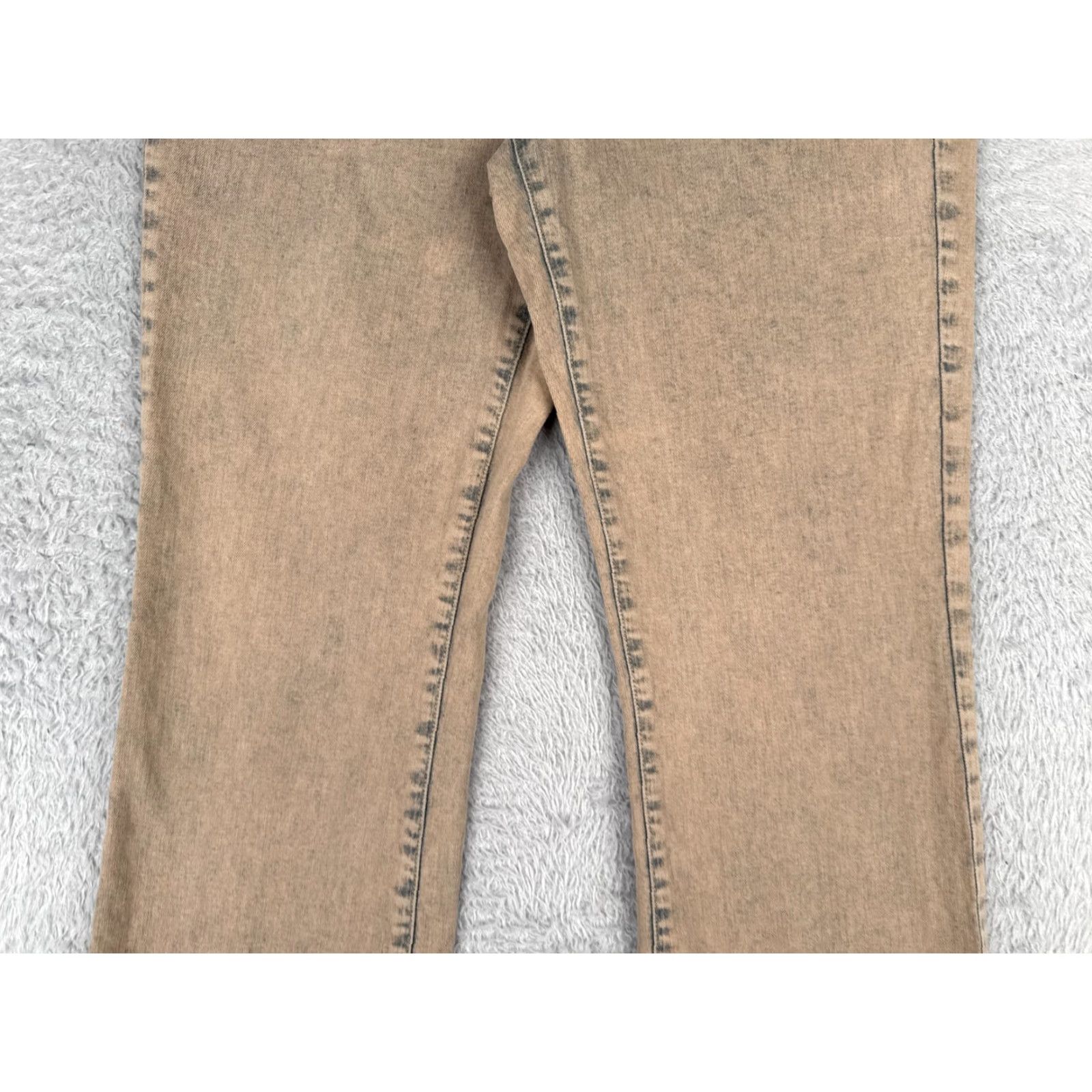 Vintage Womyn Jeans Ladies 30x26 Beige Cotton Blend Bootcut Wide Leg Mid Rise Regular 10 Casual Everyday Jeans Womens Size 32" / US 10 / IT 46 - 3 Thumbnail
