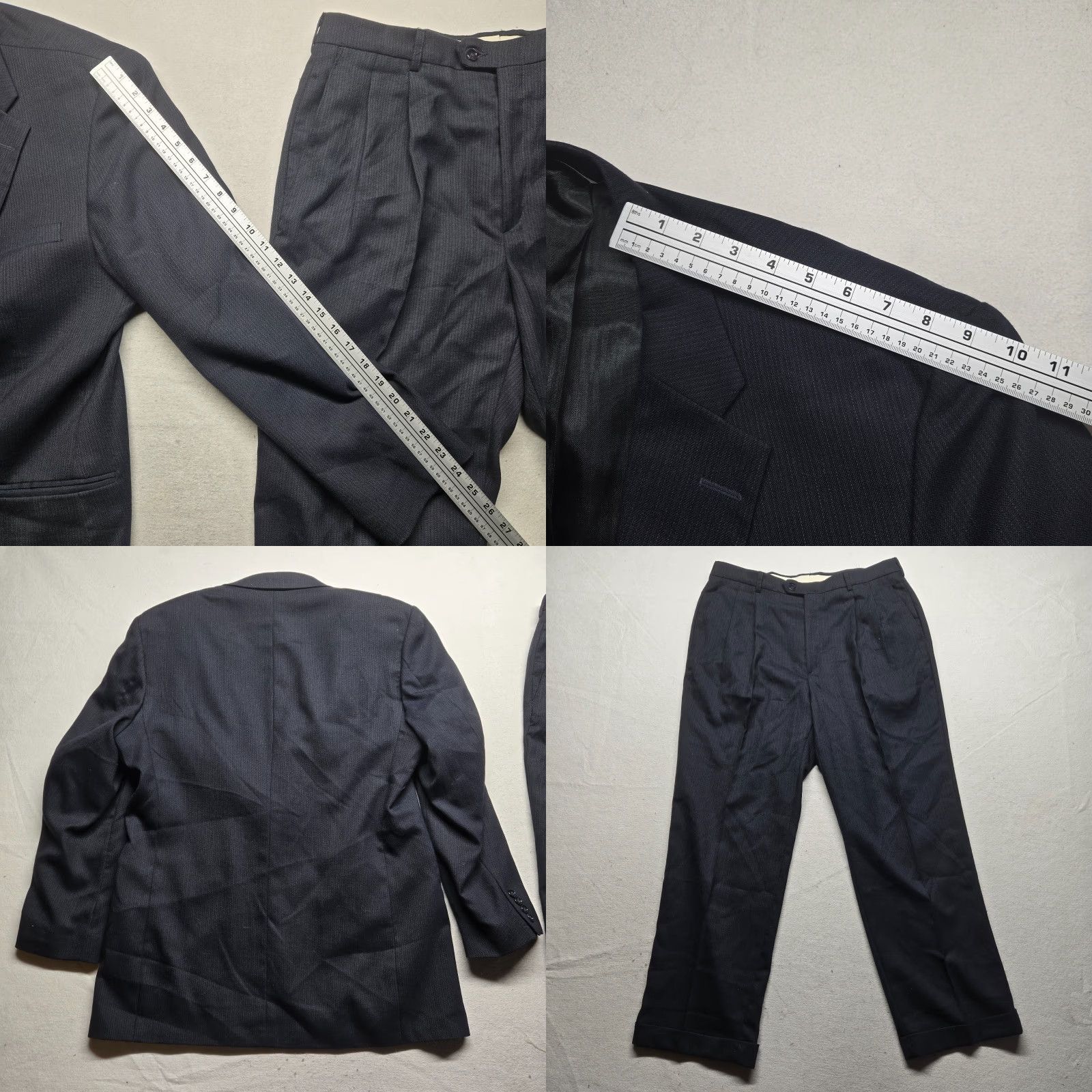 Haggar Haggar Men's Gray Check 2 Piece Blazer Suit Jacket & Pants, Size L, Classic Fit, Formal/Casual Wear Size 42R - 8 Thumbnail