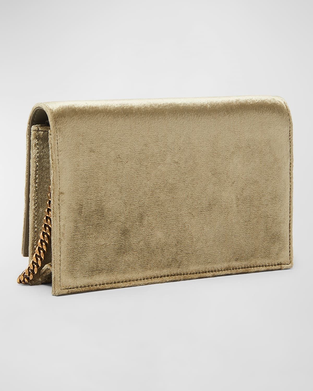 Saint Laurent Paris o1b1hav110425 Size: OS / Velvet Kate Chain Wallet in Gold Size ONE SIZE - 6 Thumbnail