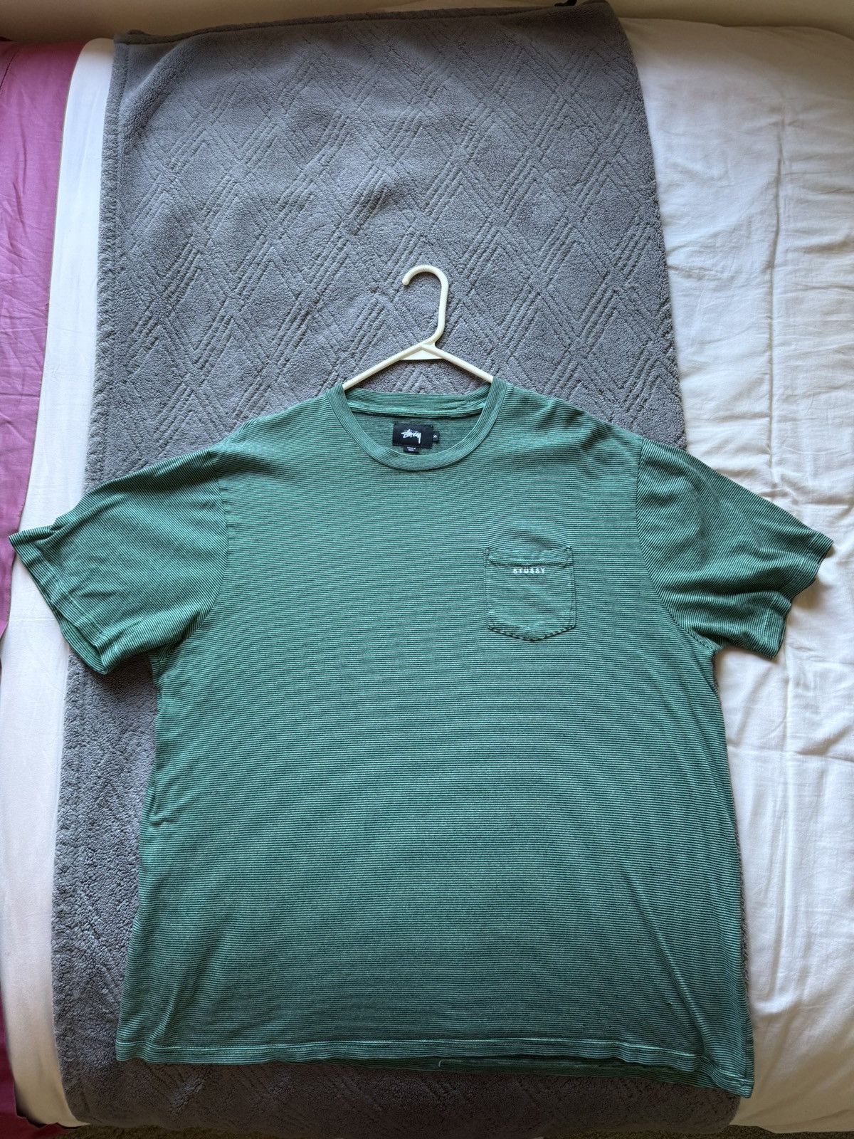 Stussy Stussy Striped Embroidered Tee Size US XL / EU 56 / 4 - 1 Thumbnail
