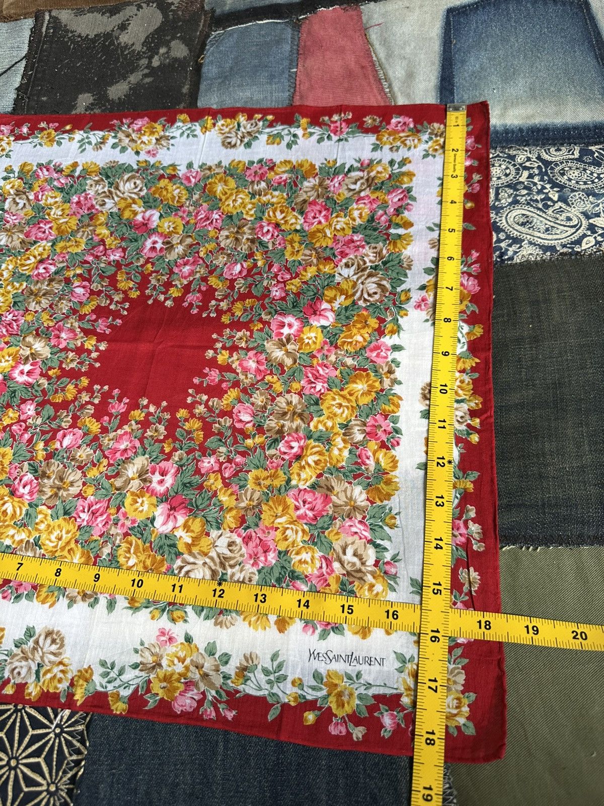 Vintage Vintage YSL Handkerchief/ Neckerchief/ Bandana Size ONE SIZE - 5 Thumbnail