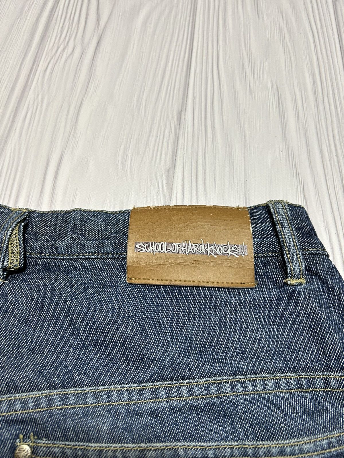 Vintage Rare SOHK School Of Hard Knocks Embroidered Logo Denim Pants Size US 36 / EU 52 - 18 Thumbnail