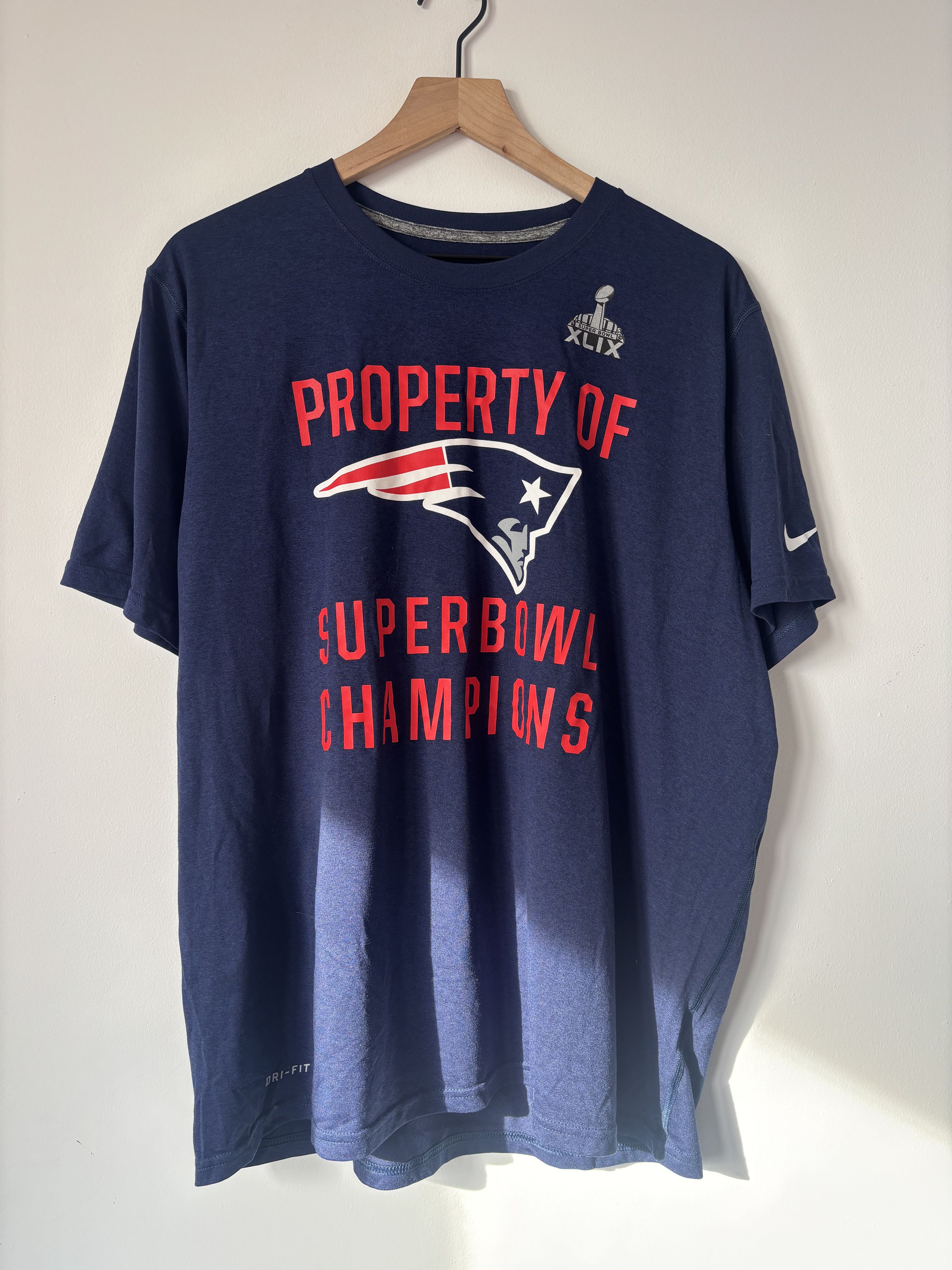 Nike Nike Dri Fit Patriots Super Bowl Champions Tee XL Navy Size US XL / EU 56 / 4 - 7 Thumbnail