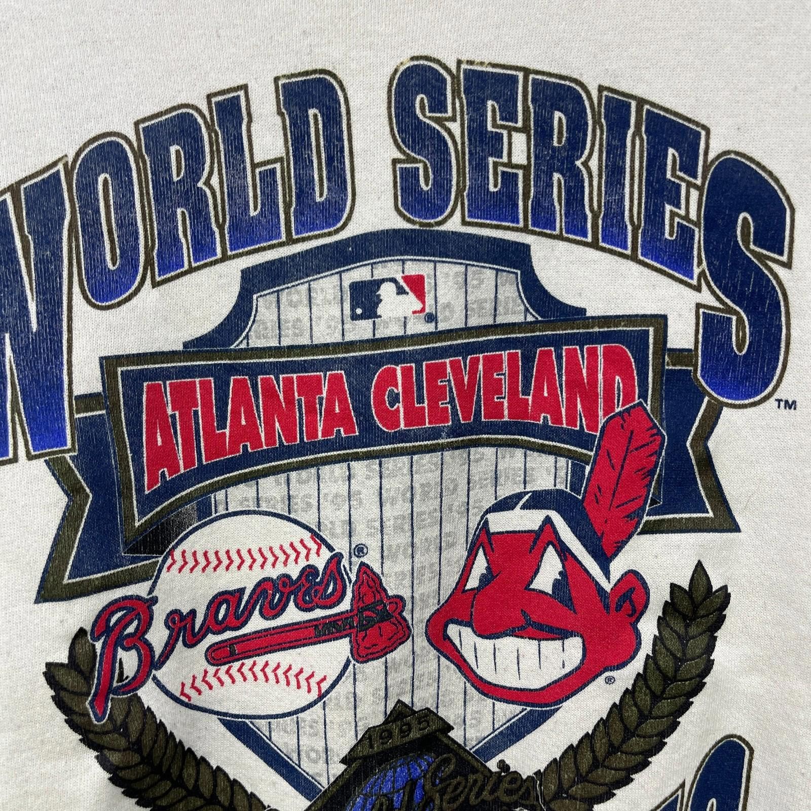 Other Vintage World Series Atlanta Braves Cleveland Sweatshirt 2XL Size ONE SIZE - 3 Thumbnail