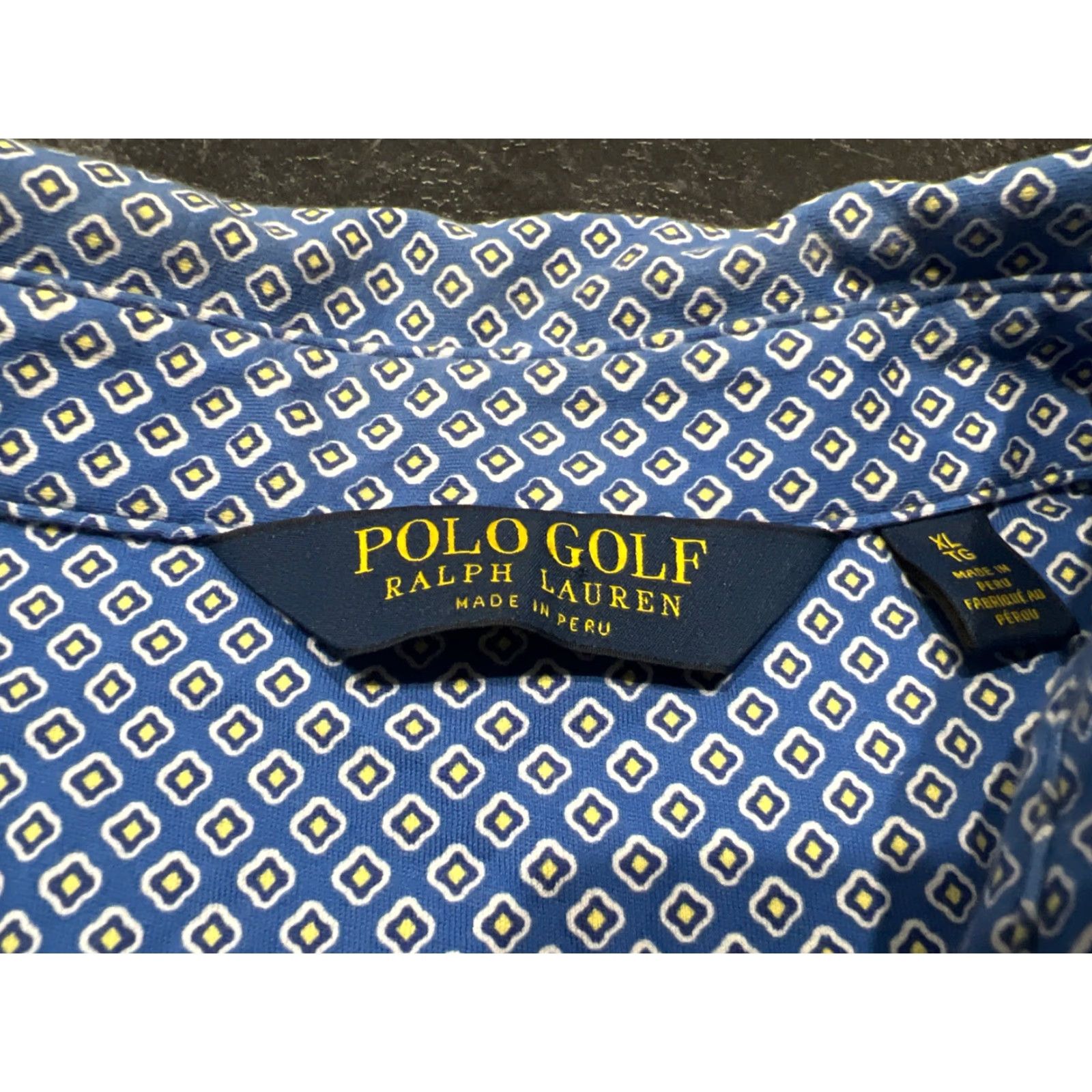 Ralph Lauren Ralph Lauren Polo Golf Shirt Blue Pattern Polo Adult XL Mens Size US XL / EU 56 / 4 - 7 Thumbnail