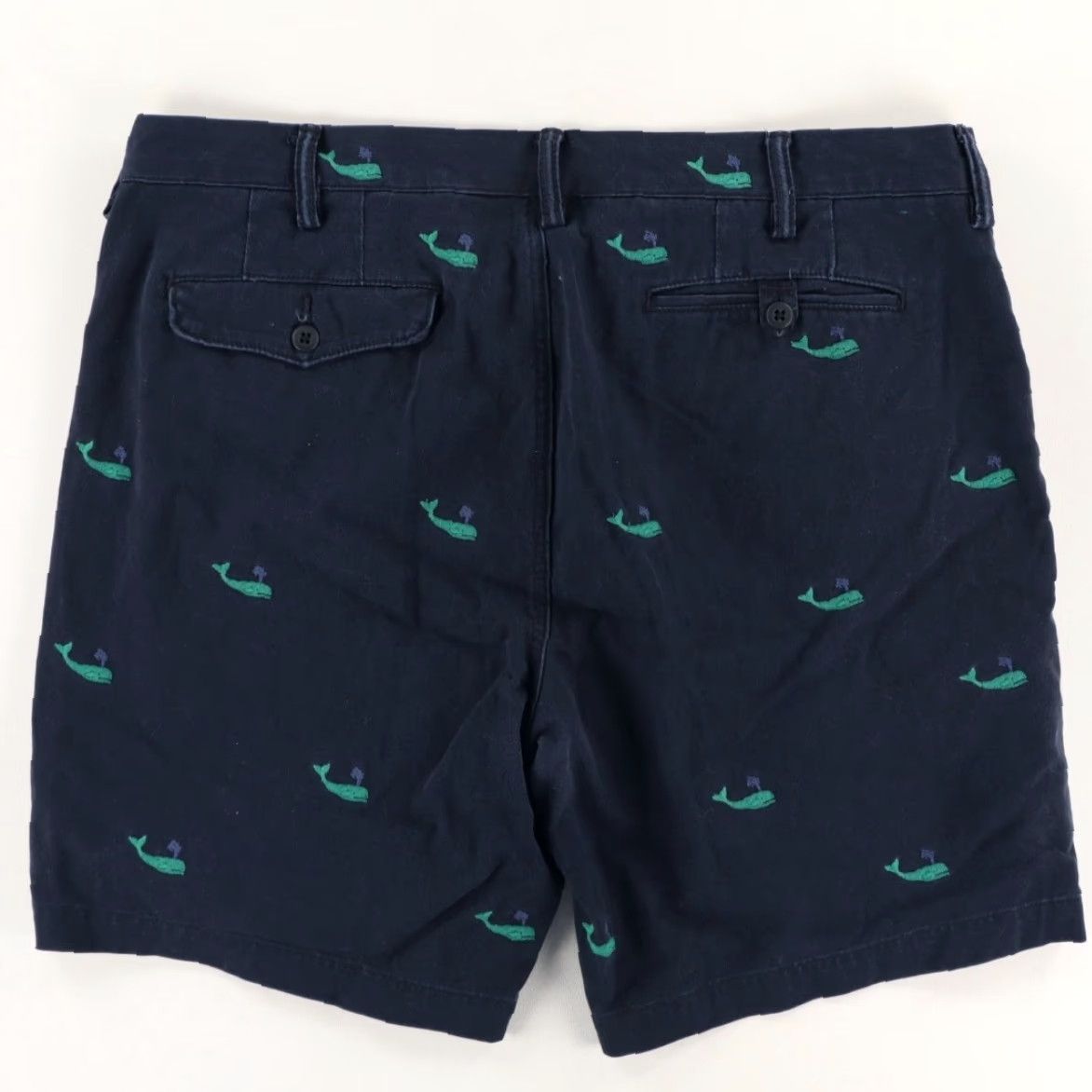 Polo Ralph Lauren Polo Ralph Lauren Whale Embroidered Cotton Khaki Chino Shorts Navy Men's 38 Size US M / EU 48-50 / 2 - 4 Thumbnail