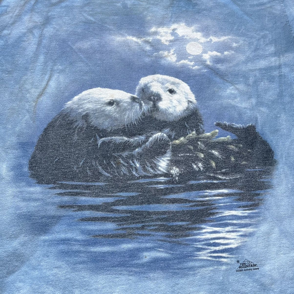 The Mountain × Vintage Vintage 1990s The Mountain Otters Tie Dye Animal Graphic Tee Size US XL / EU 56 / 4 - 2 Thumbnail