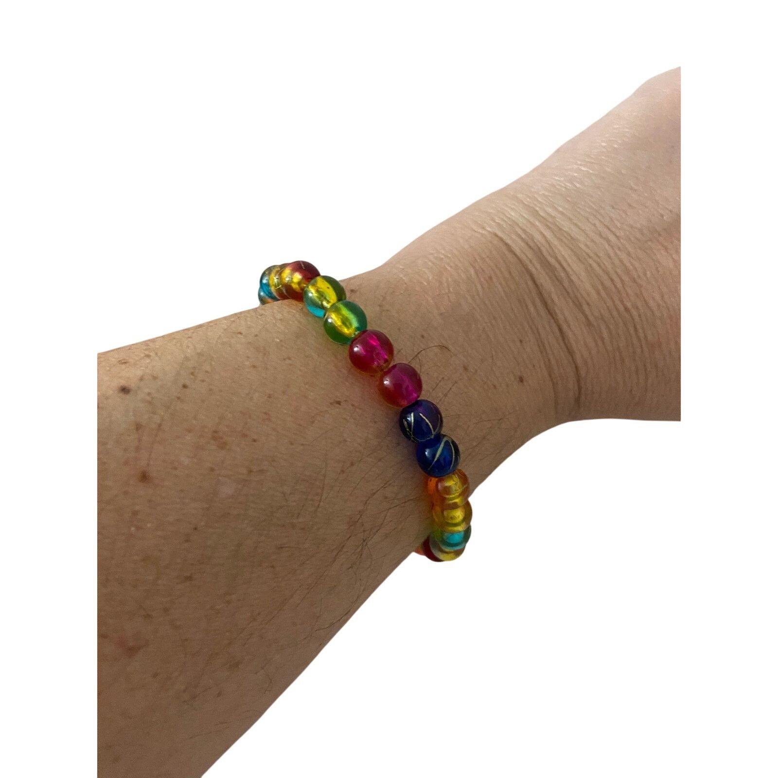 Handmade rainbow bead bracelet Size ONE SIZE - 1 Thumbnail