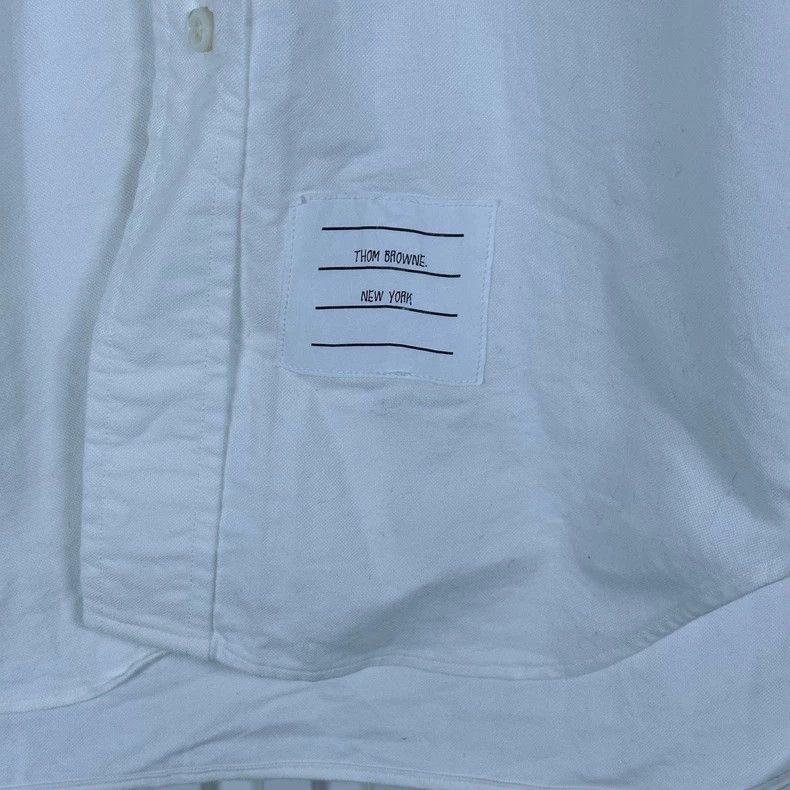 Thom Browne Thom Browne White striped double-sleeve color shirt Size US S / EU 44-46 / 1 - 3 Thumbnail