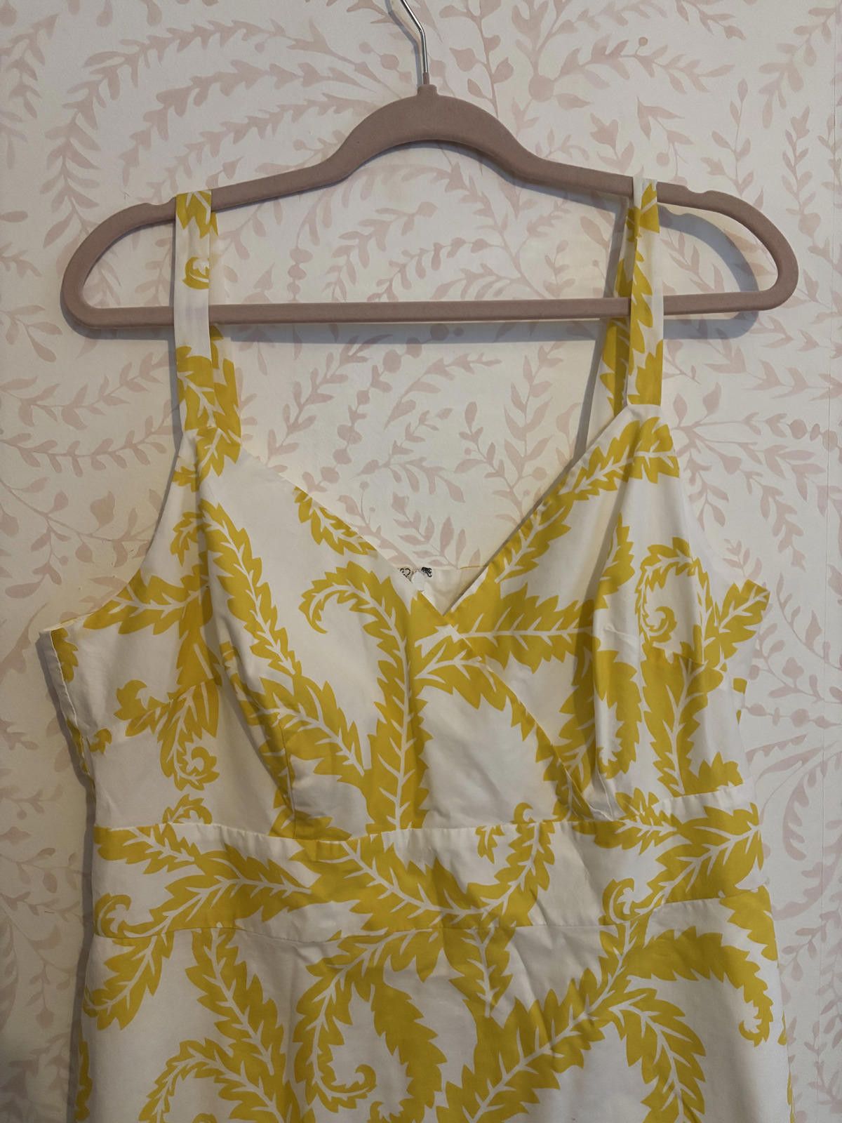 Boden NEW Boden Yellow and White Patterned Dress Size XL / US 12-14 / IT 48-50 - 2 Thumbnail