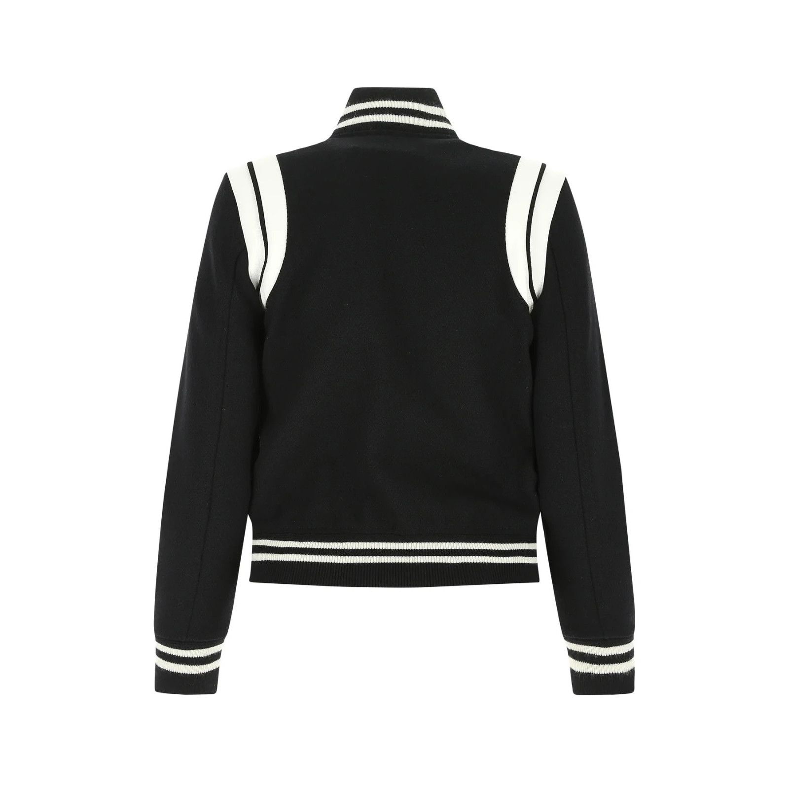 Saint Laurent Paris SAINT LAURENT Black Wool Blend Bomber Jacket New & Authentic Size ONE SIZE - 2 Thumbnail