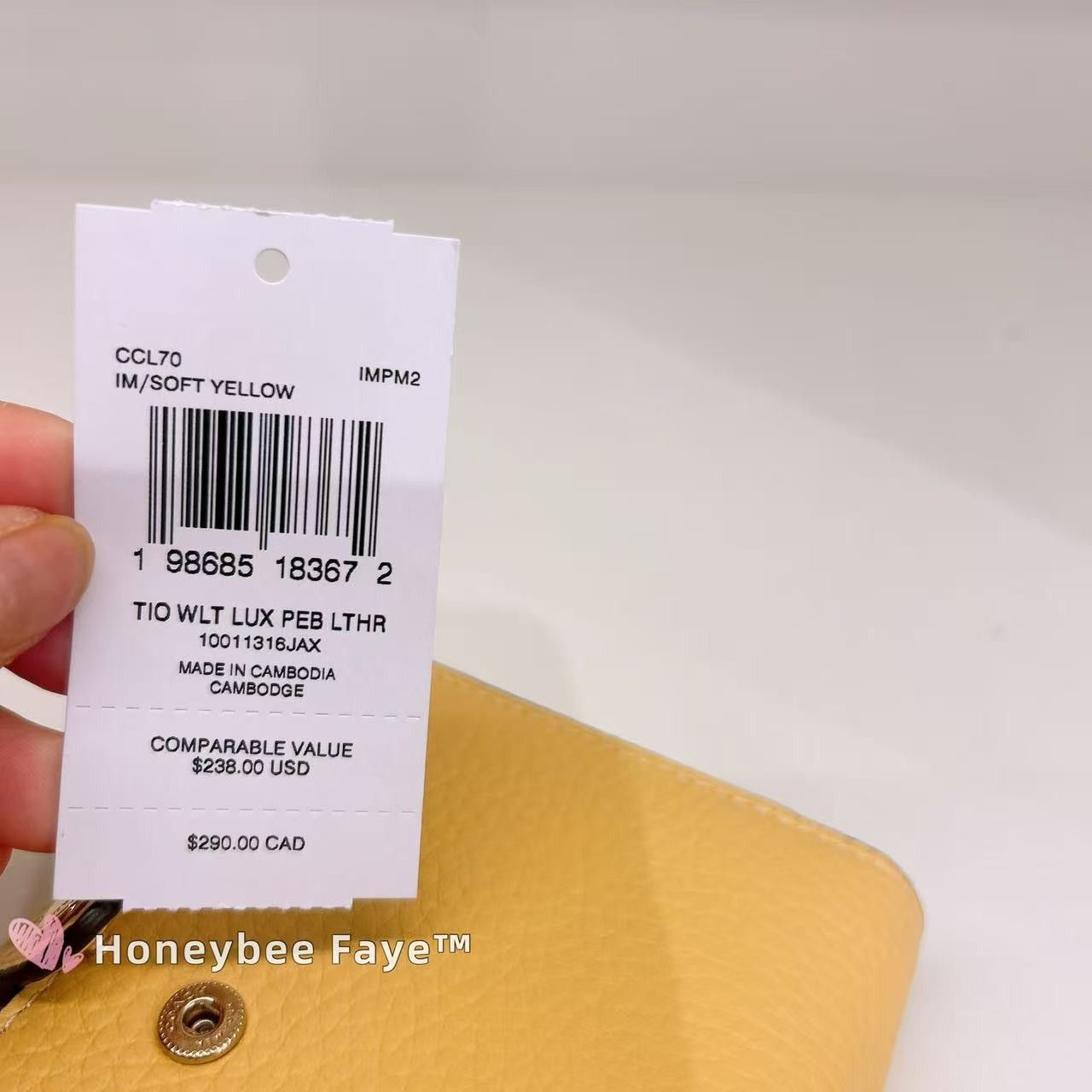 Coach 2 In 1 Wallet CCL70 Soft Yellow Size ONE SIZE - 7 Thumbnail