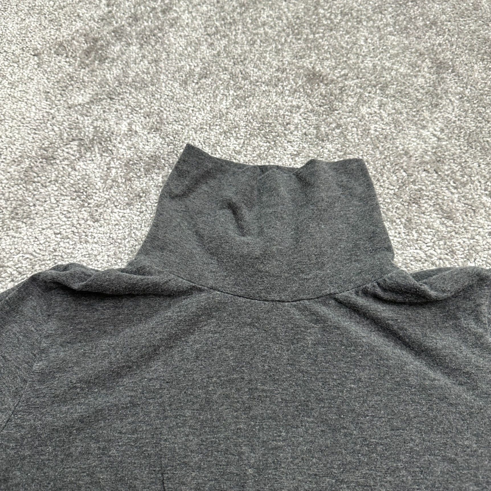 Liz Claiborne Liz Claiborne Shirt Womens Small Drak Gray Turtleneck Long Sleeve Cotton Stretch Size S / US 4 / IT 40 - 3 Thumbnail