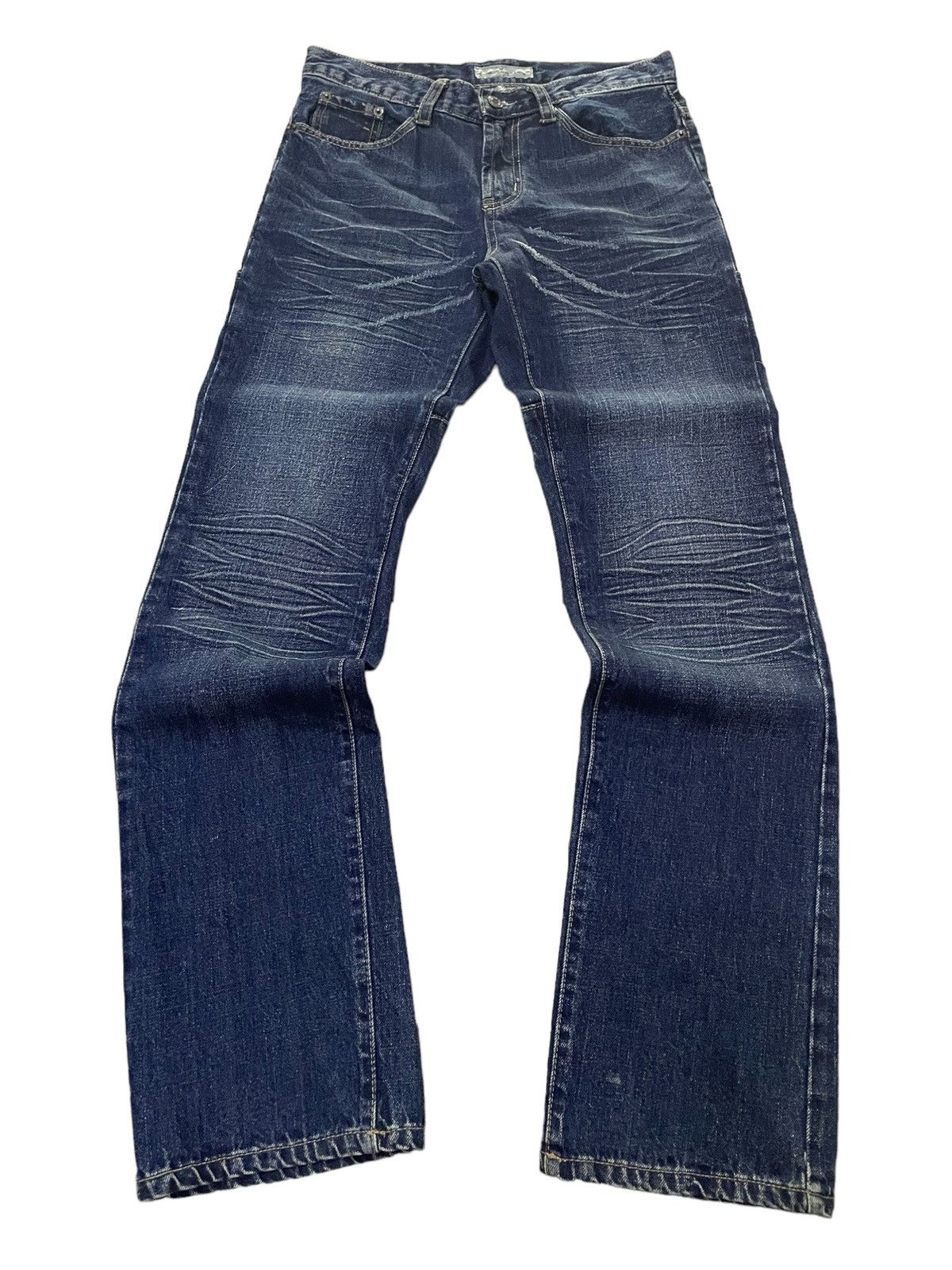 Japanese Brand Designez Japan Asymmetrical illustration Back At Front Jeans Size US 31 - 2 Thumbnail