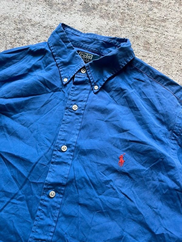 Polo Ralph Lauren Polo Ralph Lauren Sz XL Custom Fit Small Pony Blue Shirt Size US XL / EU 56 / 4 - 10 Thumbnail