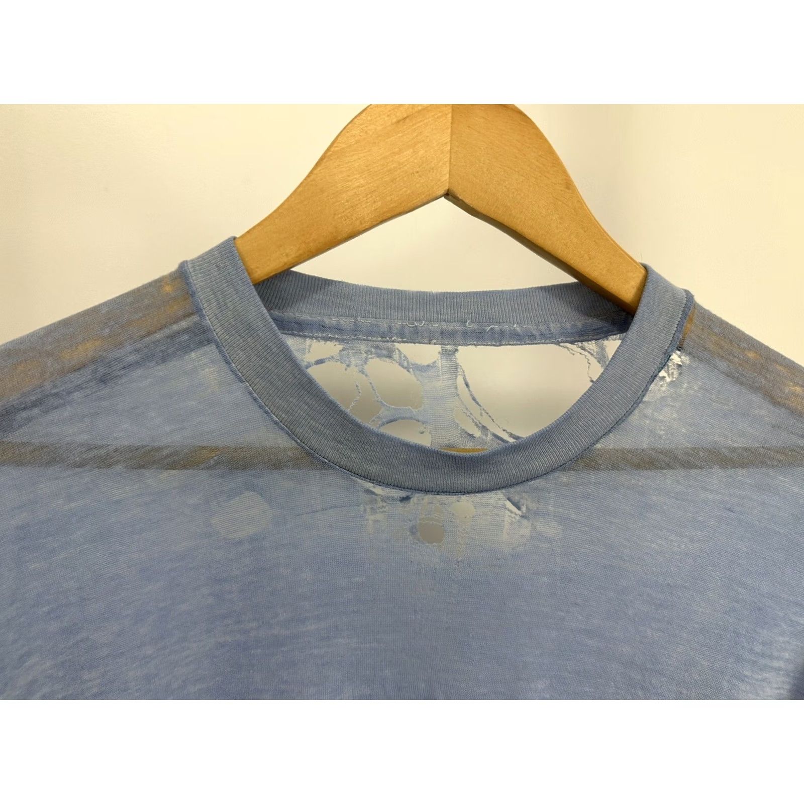 Vintage VTG 80s WIP Burnout Distressed T-Shirt M Blue Men Shirt"} Size US M / EU 48-50 / 2 - 6 Thumbnail