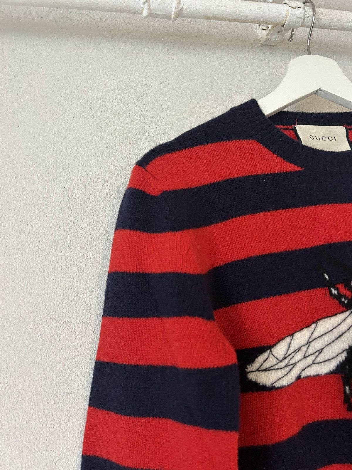 Gucci Gucci Bee Embroidered Wool Sweater - Alessandro Michele Era Size US S / EU 44-46 / 1 - 7 Thumbnail