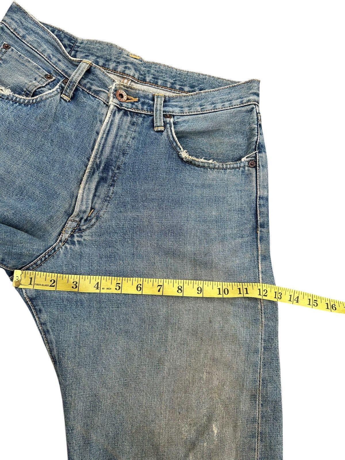 Kapital Thrashed Vintage Edwin 505x Selvedge Dirty Patina Denim Jean Size US 30 / EU 46 - 16 Thumbnail