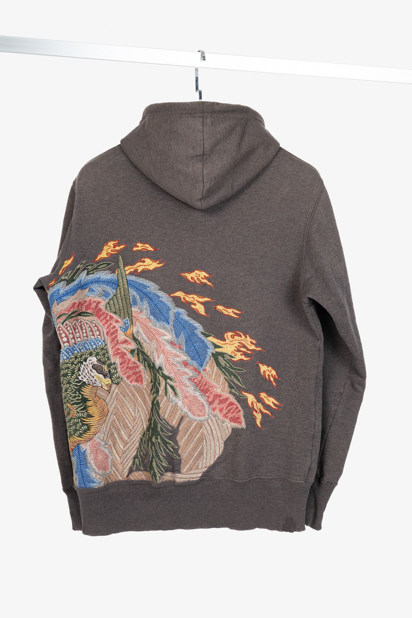 Maharishi Maharishi Brown Cotton Embroidered-Back Zip Hoodie Size US M / EU 48-50 / 2 - 2 Thumbnail
